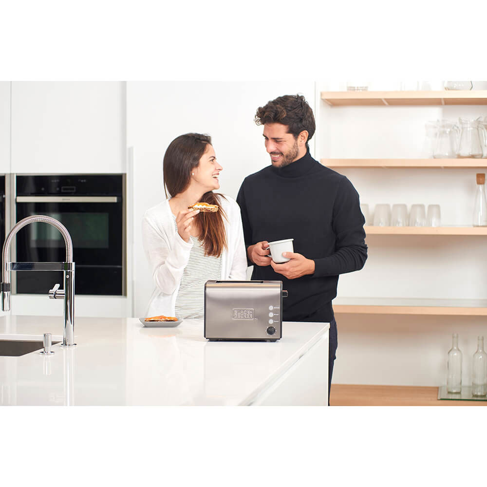 Brödrost BLACK+DECKER 2-Skivor Borstat stål