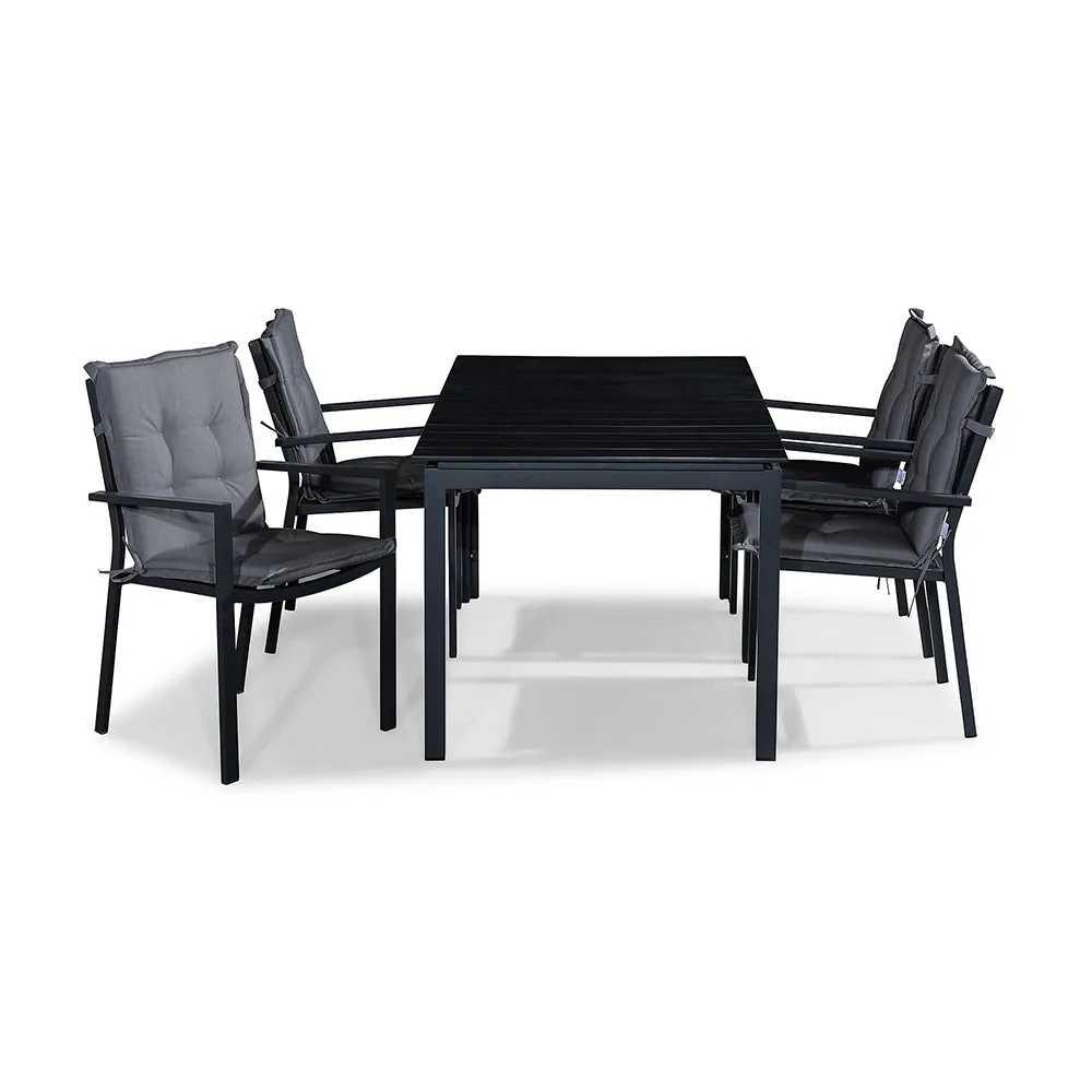 Matgrupp Comfort Garden Tunis 152-210x90 Aintwood med 4 Stapelstolar