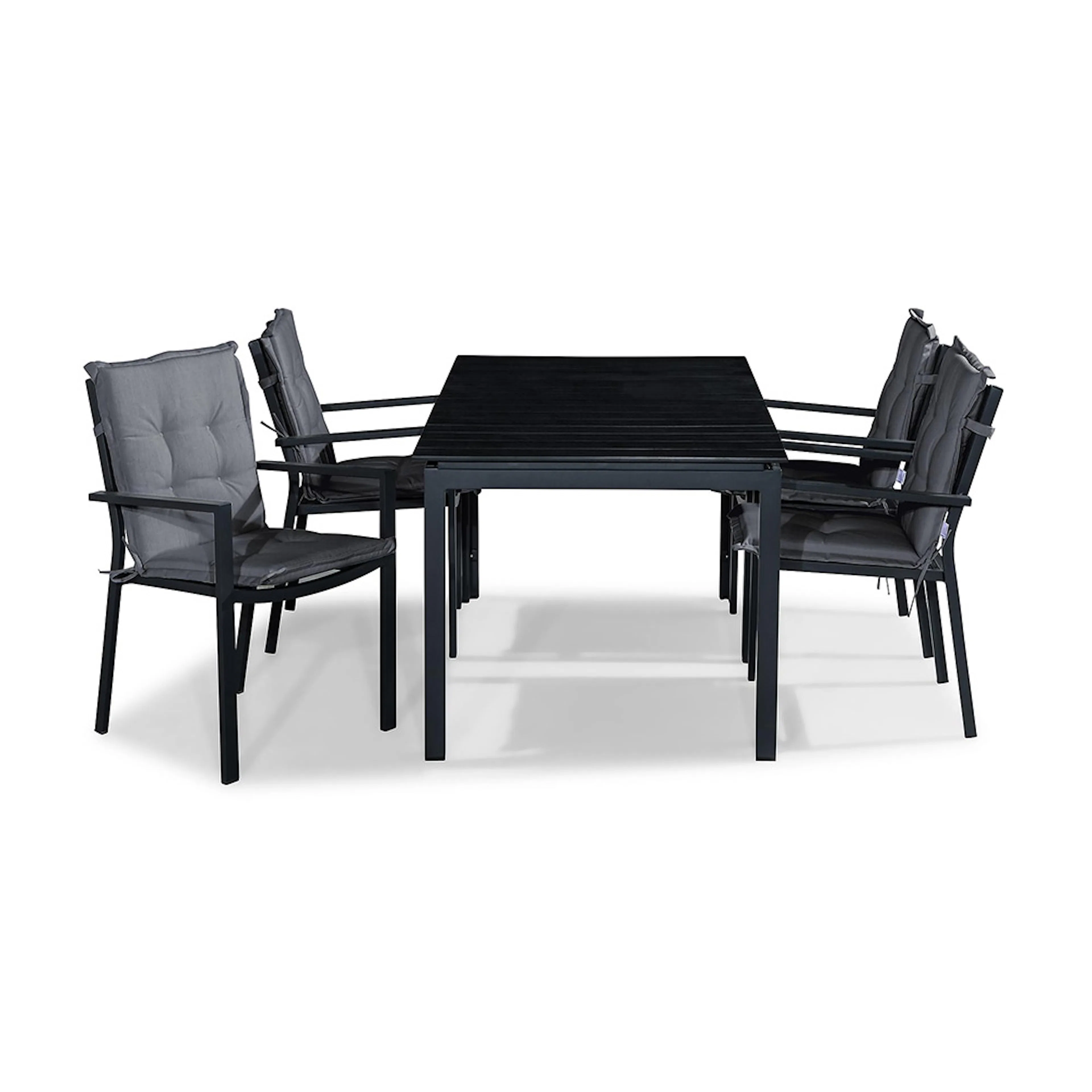 Matgrupp Comfort Garden Tunis 152-210x90 Aintwood med 4 Stapelstolar