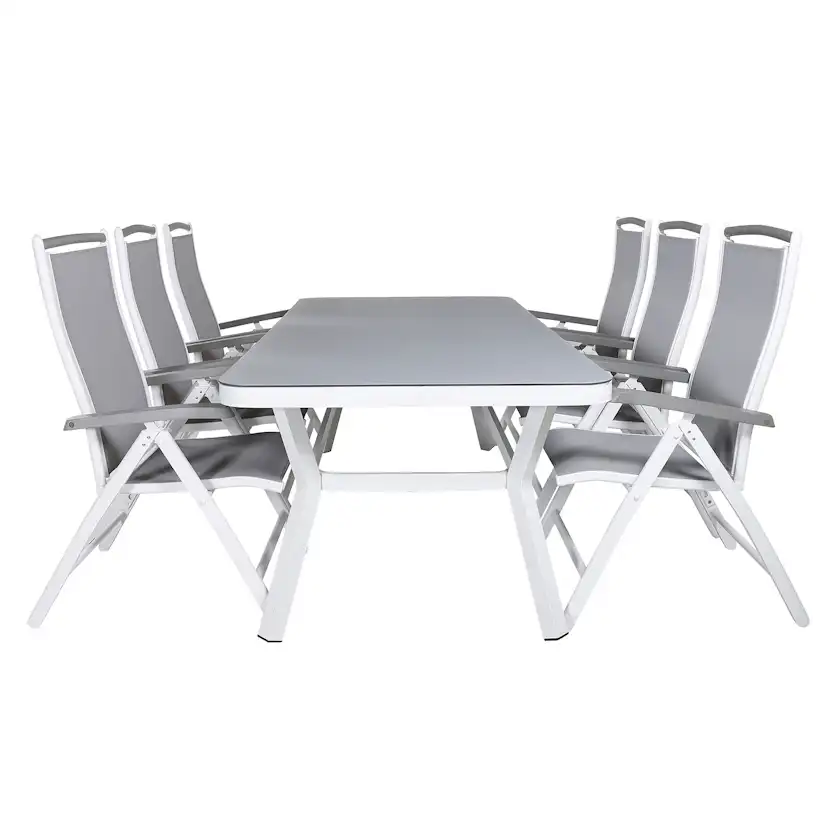 Matgrupp Venture Home Virya 160x90 cm med 6 Albany Matstolar