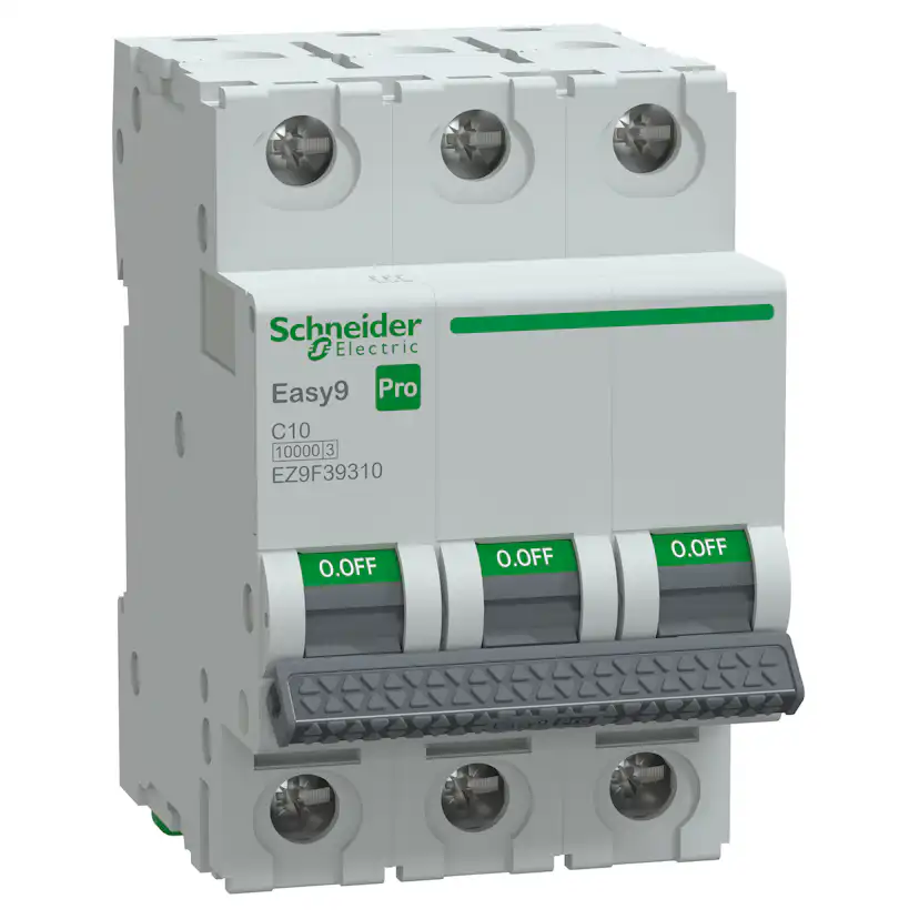 Minibrytare Schneider Electric Easy9 3-polig C-karakteristik 10–40A 10kA