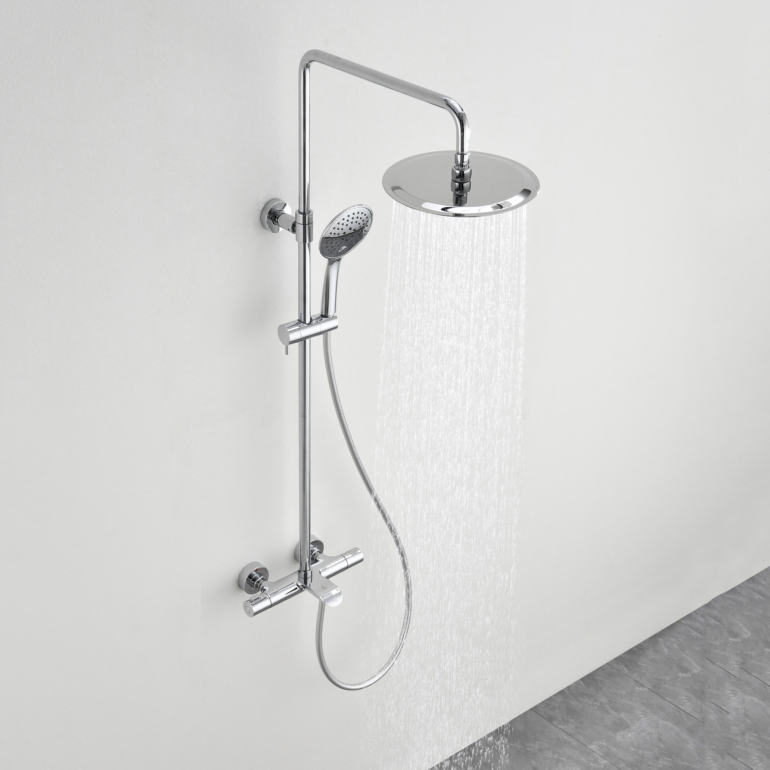 Takduschset Bathlife Svalla med Badkarsblandare