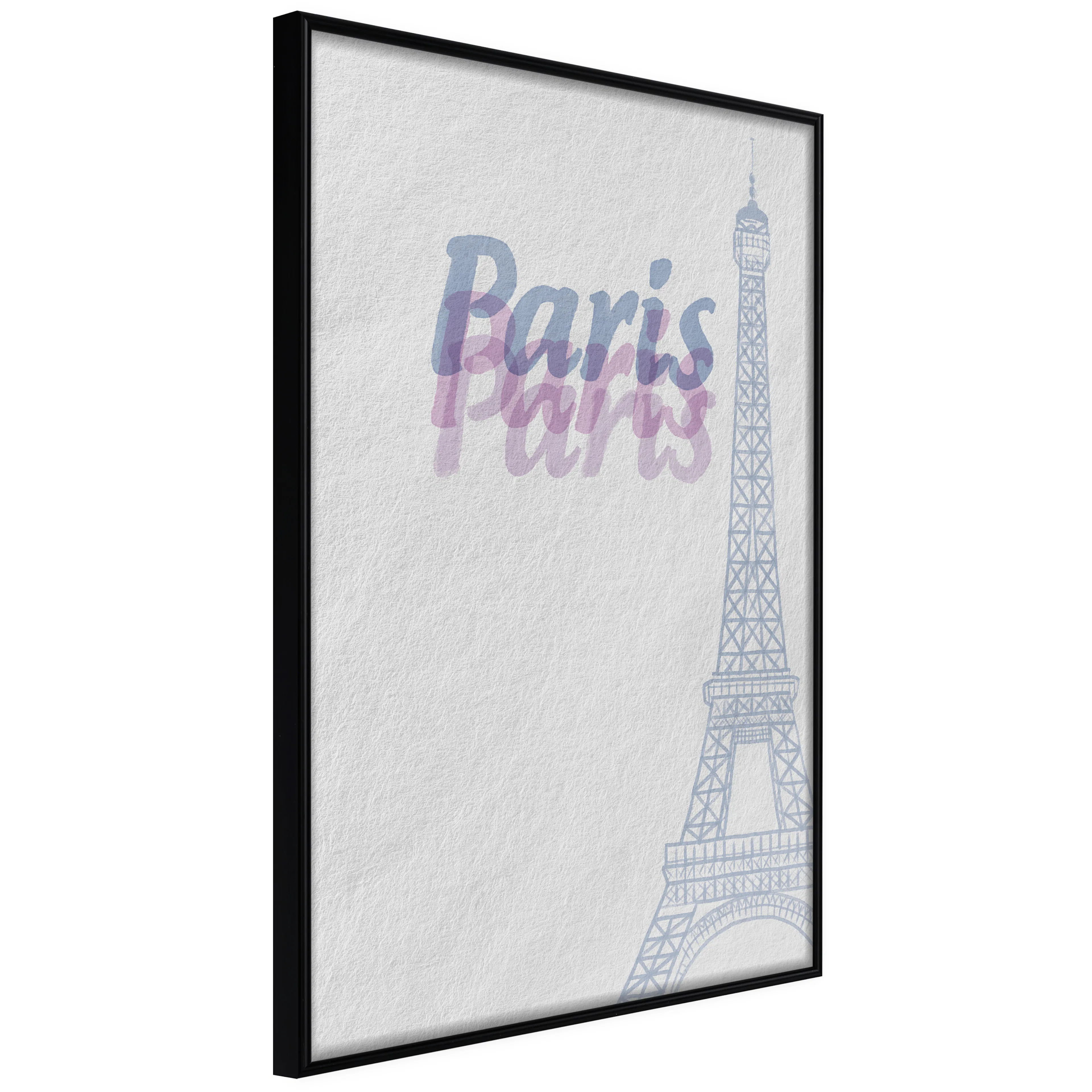 Affisch - Paris in Watercolours [Poster] 20x30 Svart ram, 20x30 cm