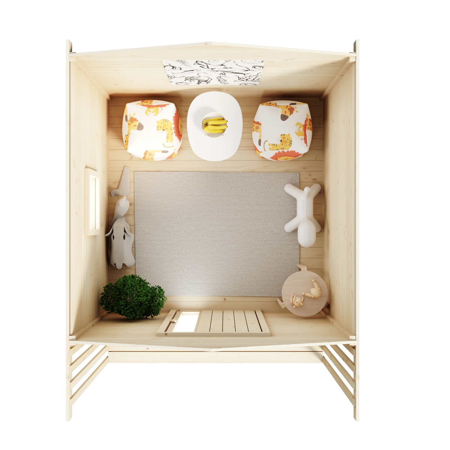 Lekstuga Luoman Lillevilla Satakieli 3,25 m² Trästuga med Sadeltak