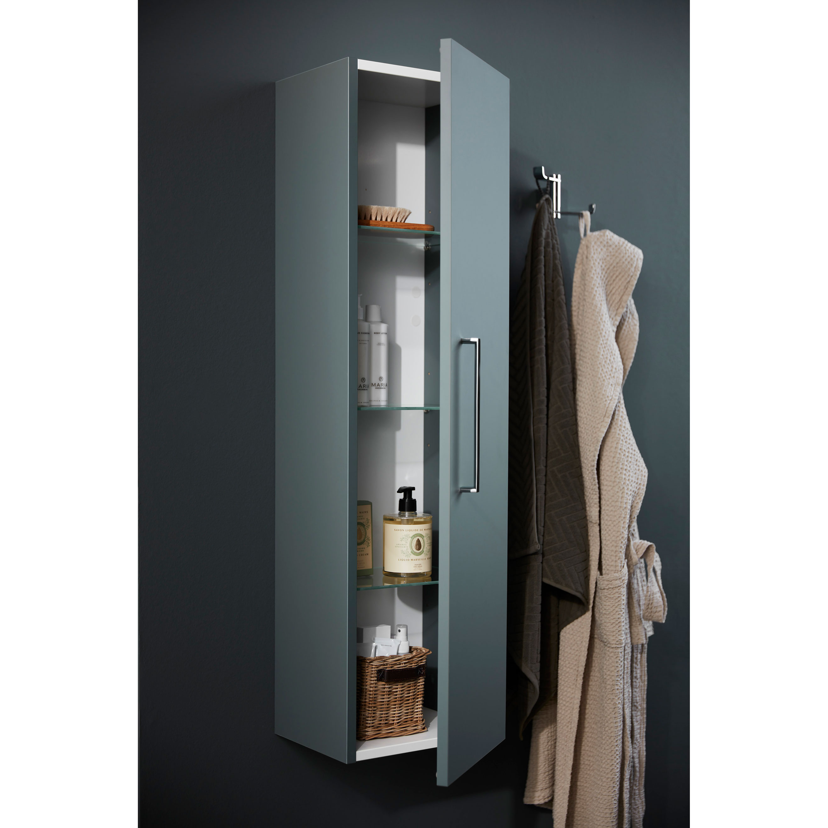 Väggskåp Miller Badrum City med Glashyllor