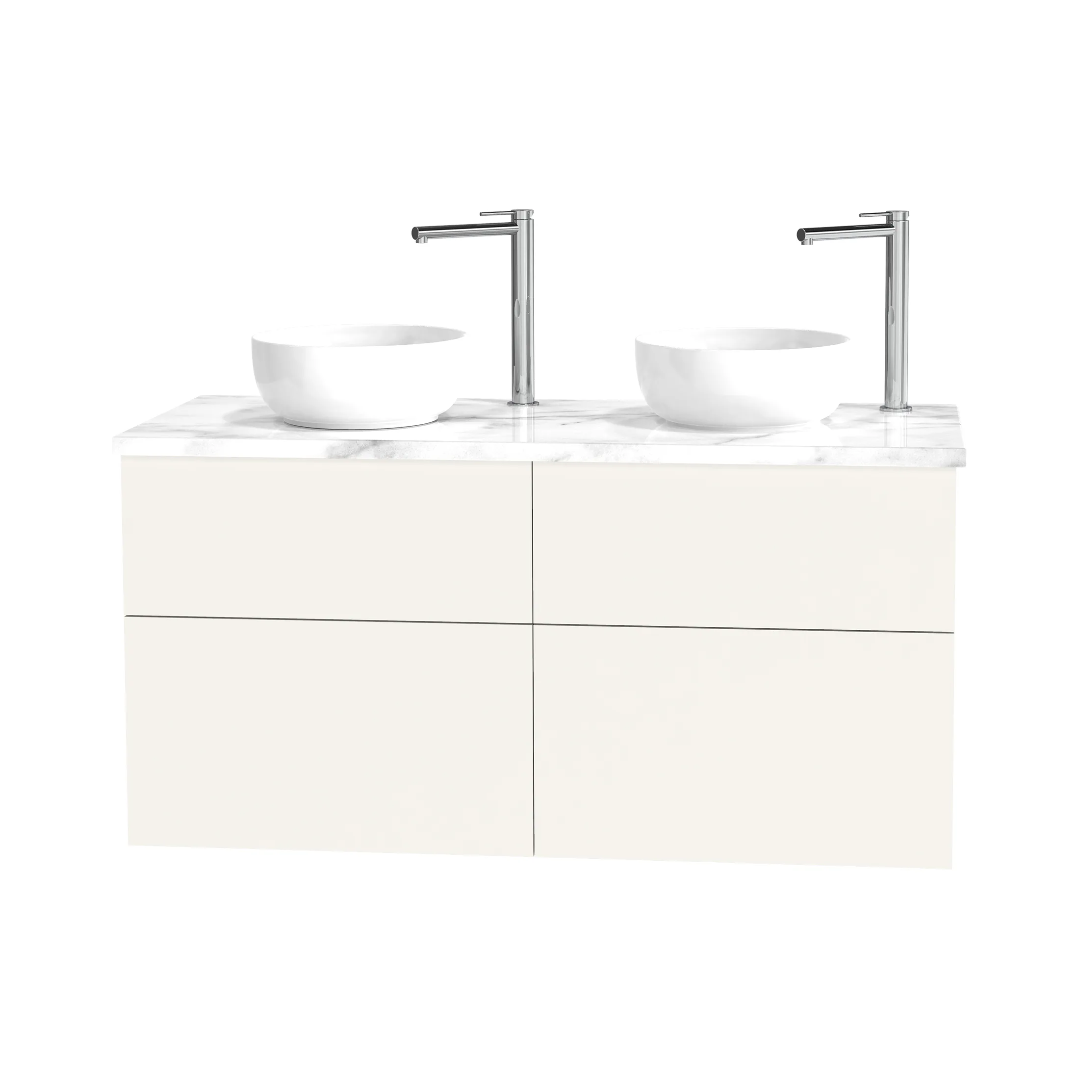 Kommod Miller Badrum City 120, Vit Vit