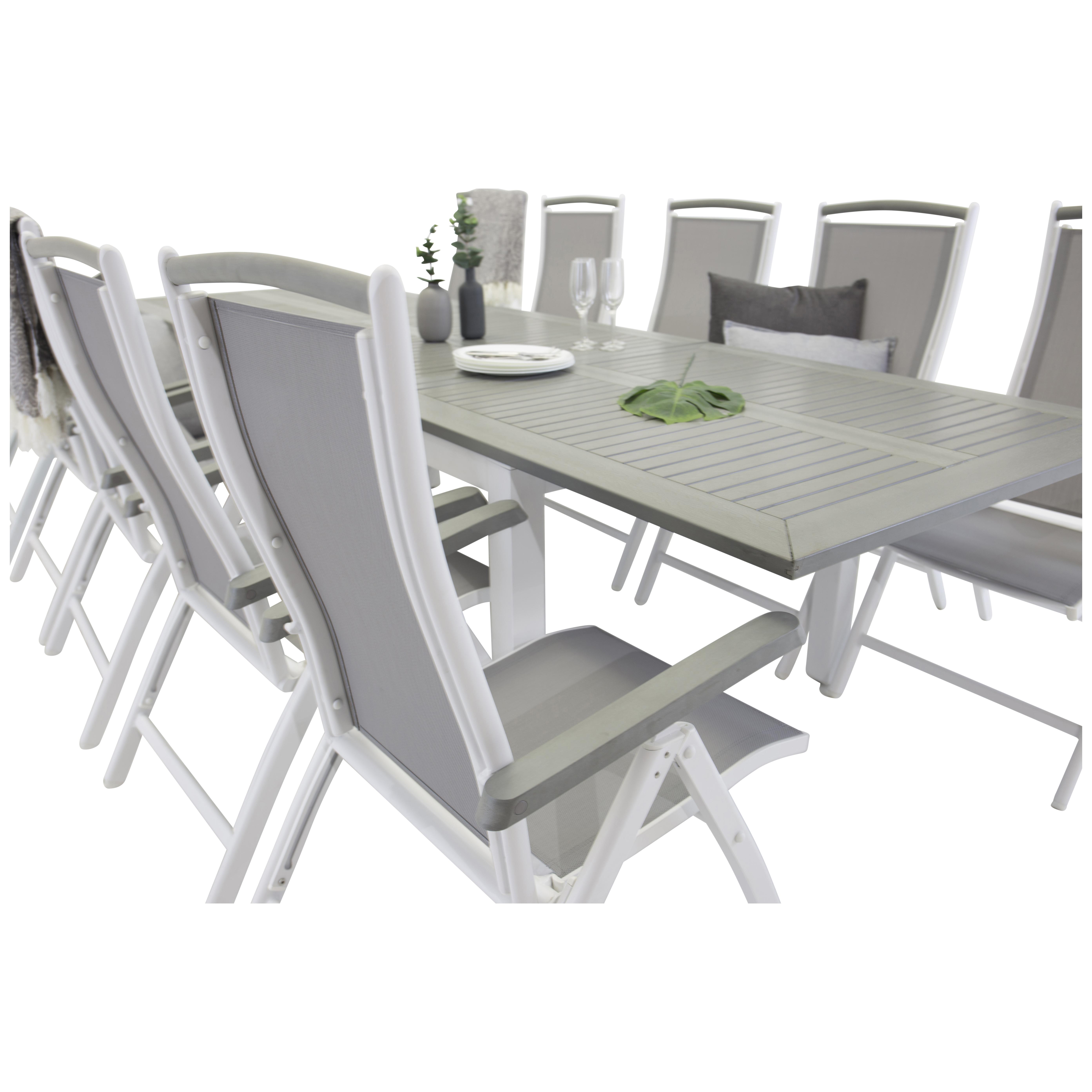 Matgrupp Venture Home Aleyna 224/324 med 10 Stolar