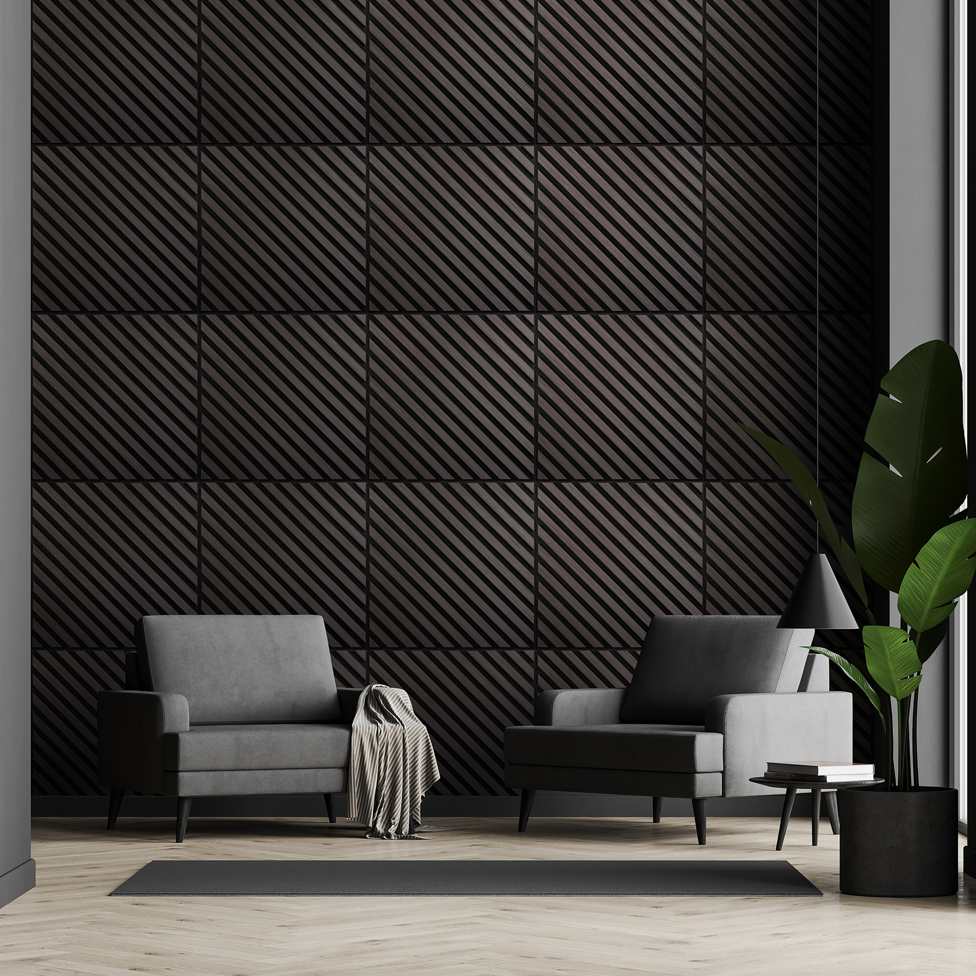 Akustikpaneler NQD Smartwall Fyrkantiga 4-Pack
