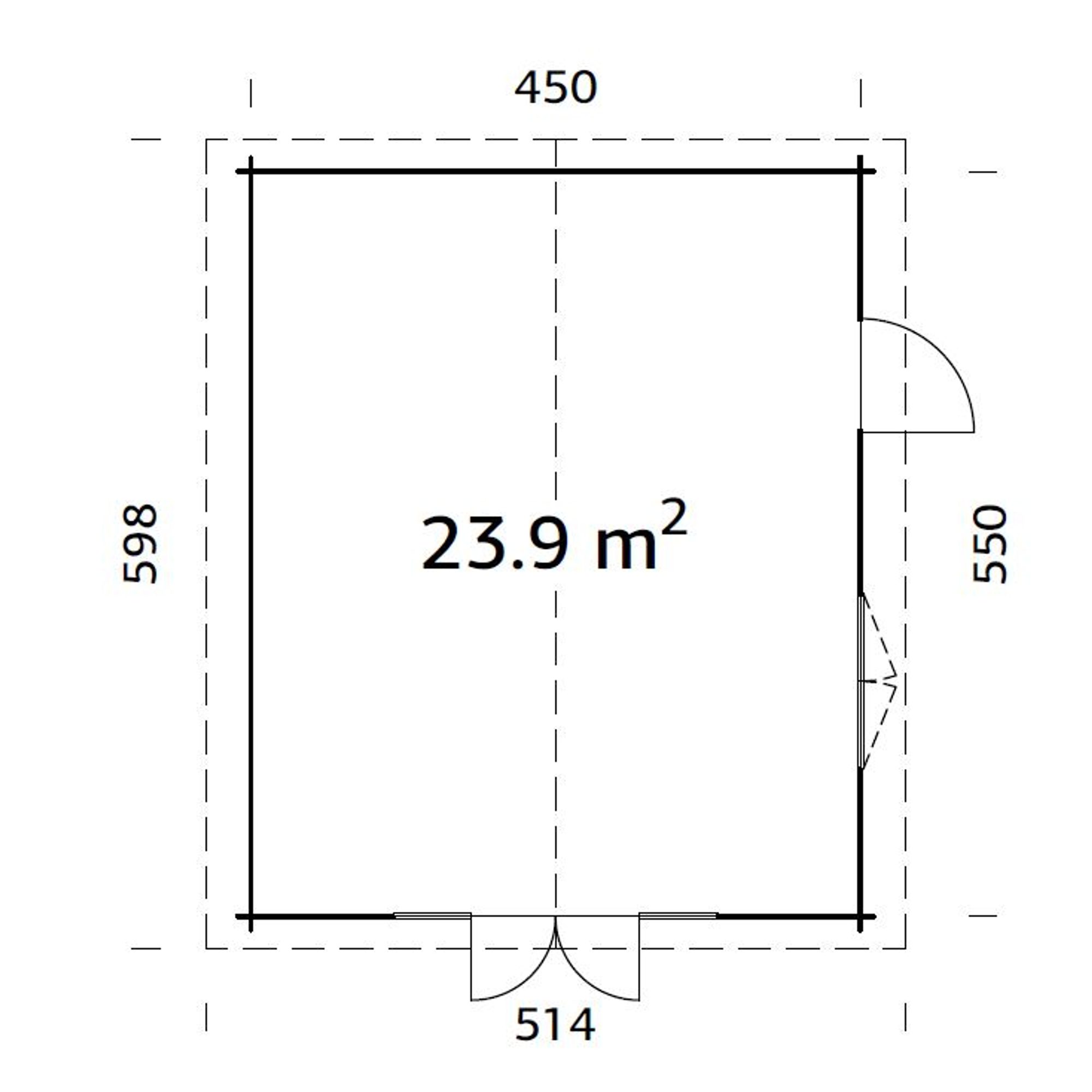 Irene 24,8 m2 (inv. 23,9 m2) Obehandlad