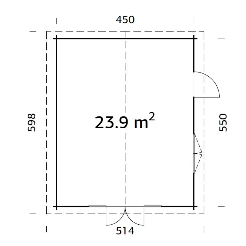 Irene 24,8 m2 (inv. 23,9 m2) Obehandlad