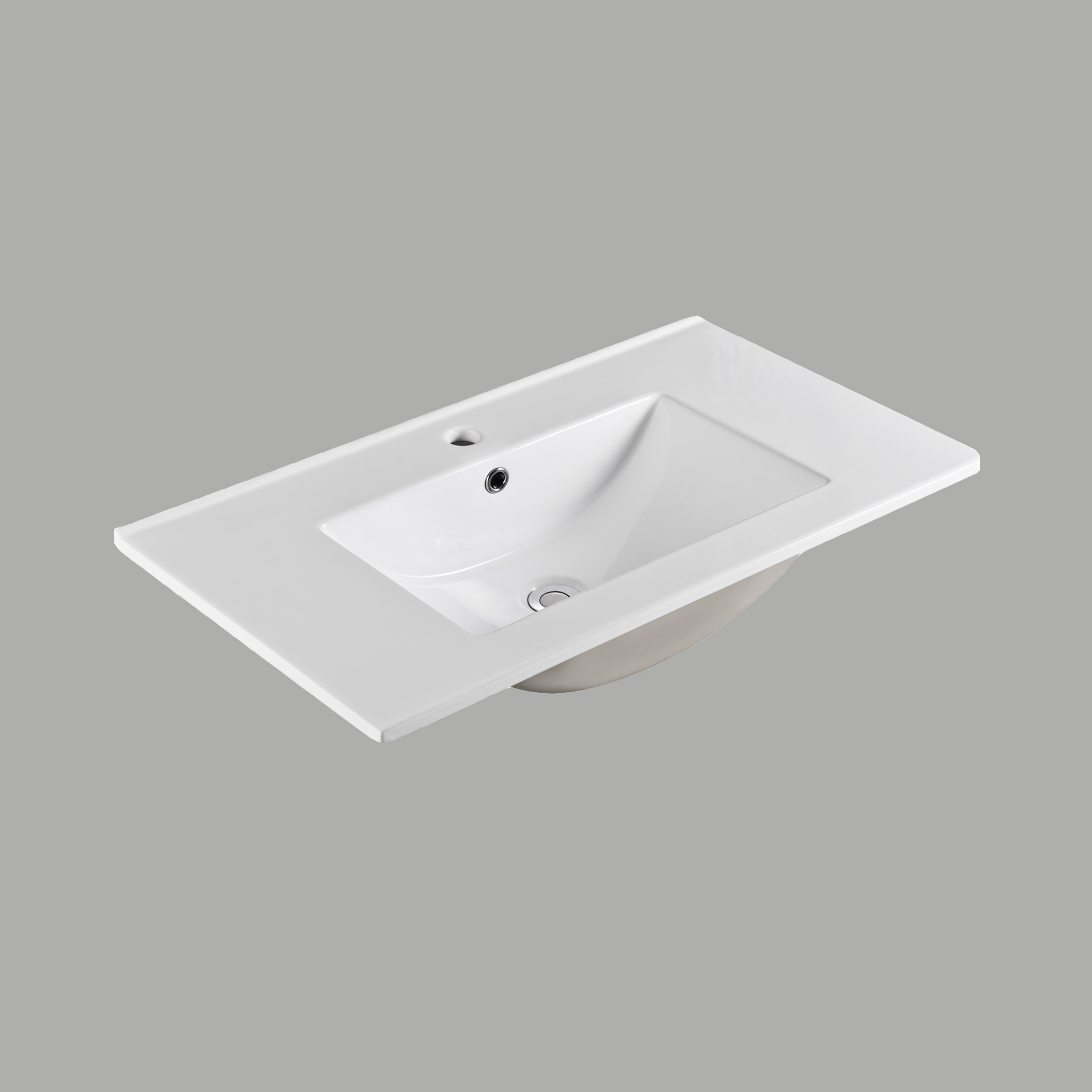 Möbelpaket 4AQUA Slim Svart Ek 80 med Lådor och Spegel Luna LED