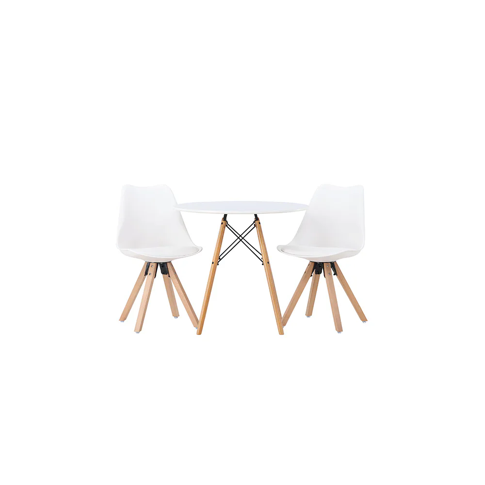 Matgrupp Venture Home Danburi Ø60 cm med 2 st Zeno stolar