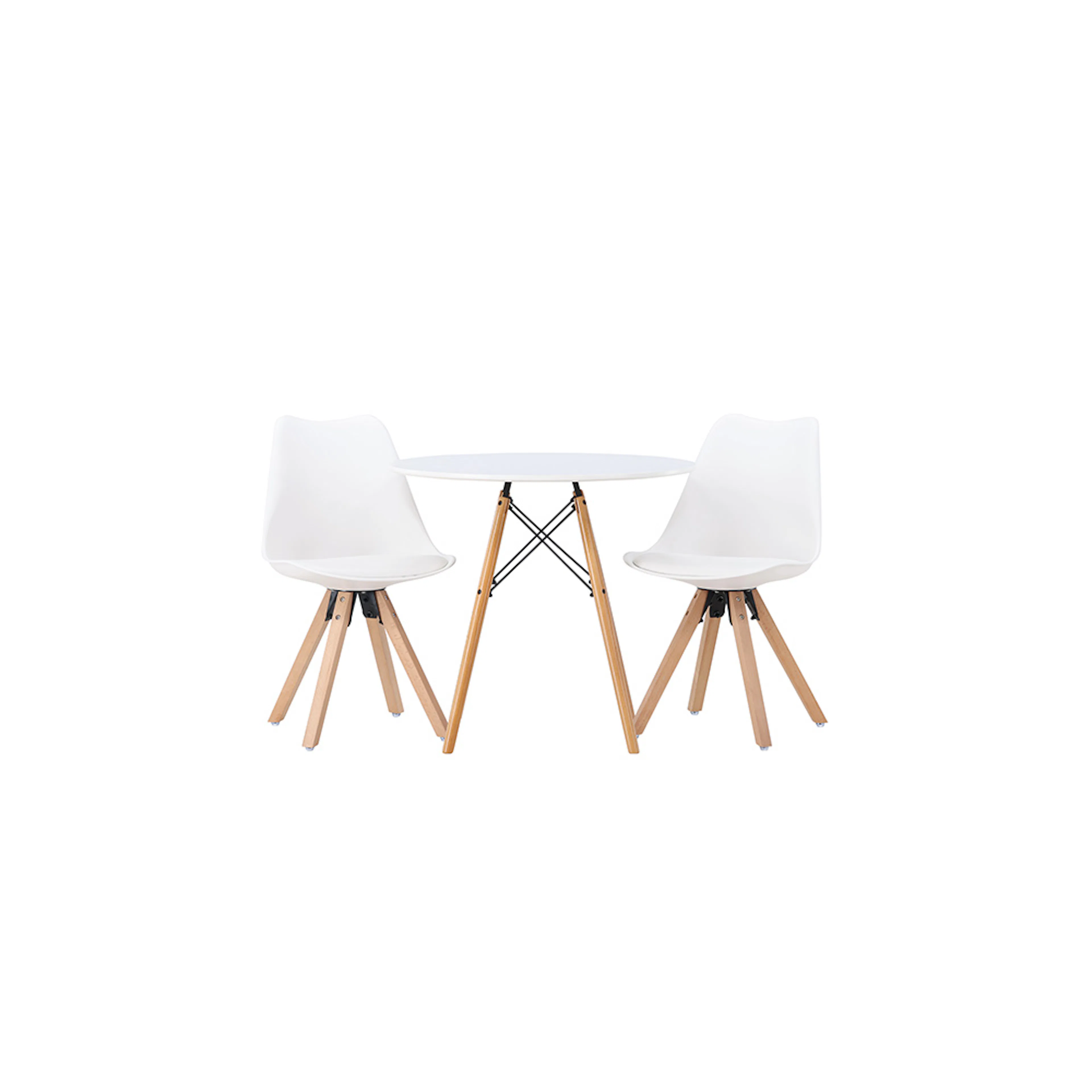 Matgrupp Venture Home Danburi Ø60 cm med 2 st Zeno stolar