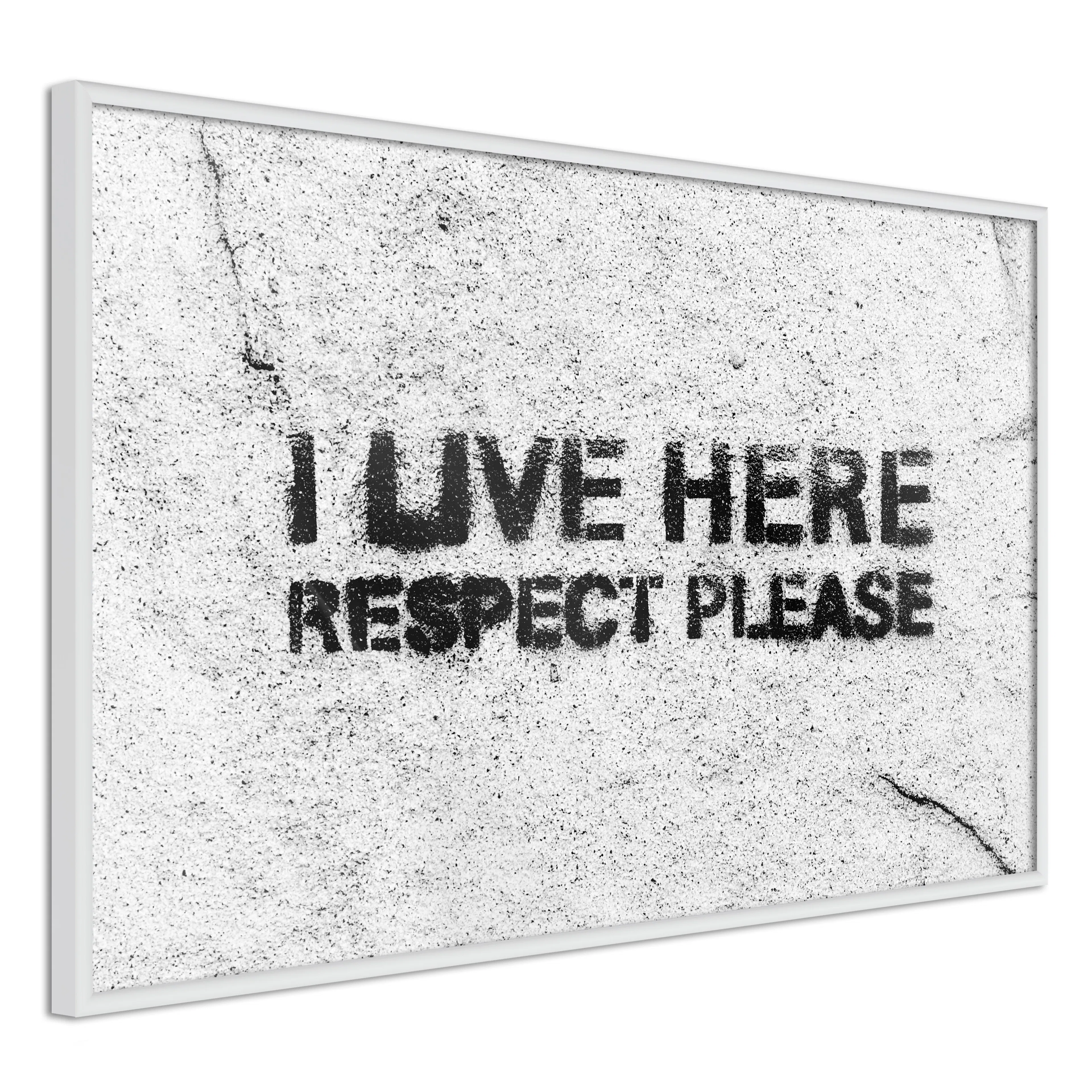Poster Artgeist Affisch I Live Here, Respect Please