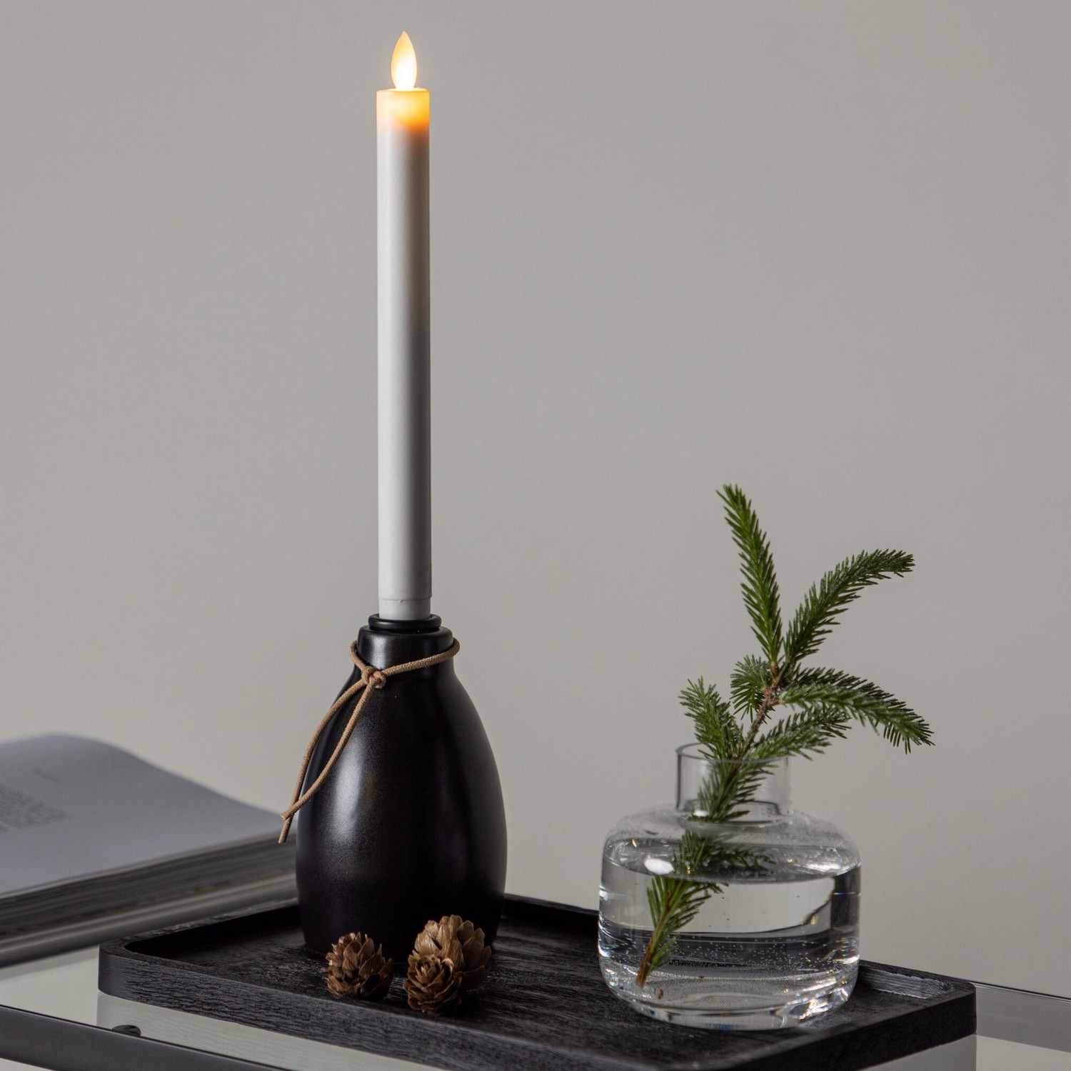 Ulricehamn Candlestick  9cm - Black  / 9 cm
