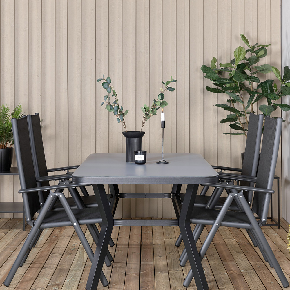 Matgrupp Utomhus Venture Home Vyn med 4 Chair Trädgårdsstolar