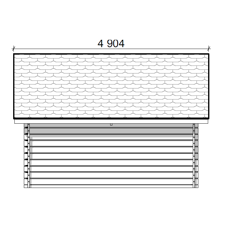 Timmerförråd LP Garden R-XL (20m²) Med Springor
