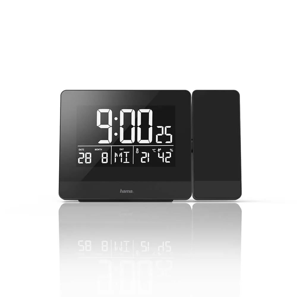 Väckarklocka Hama Projektion Plus Charge Digital Klocka med Projektor Svart