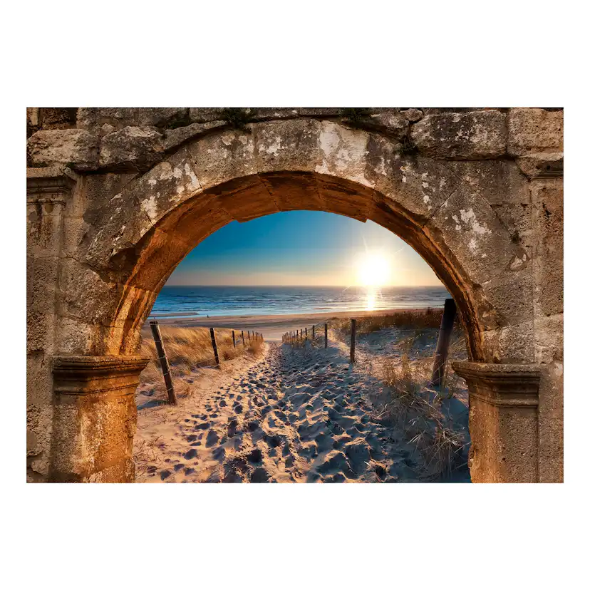 Fototapet Arkiio Självhäftande Arch And Beach