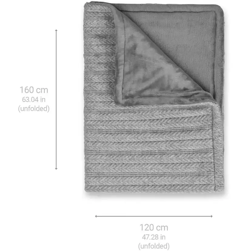 Stickad Värmefilt HB680 160x120cm