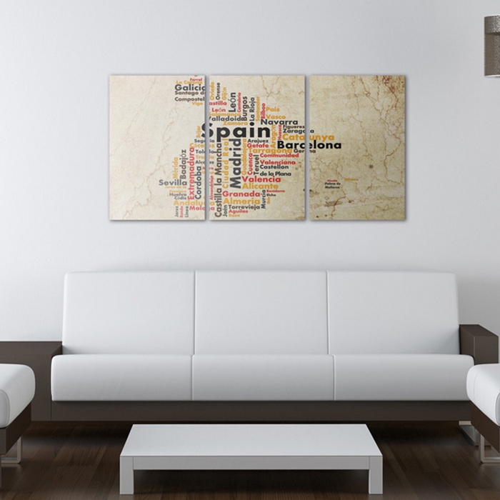 Tavla Arkiio Spanien Text Kartan I Färger Flaggan