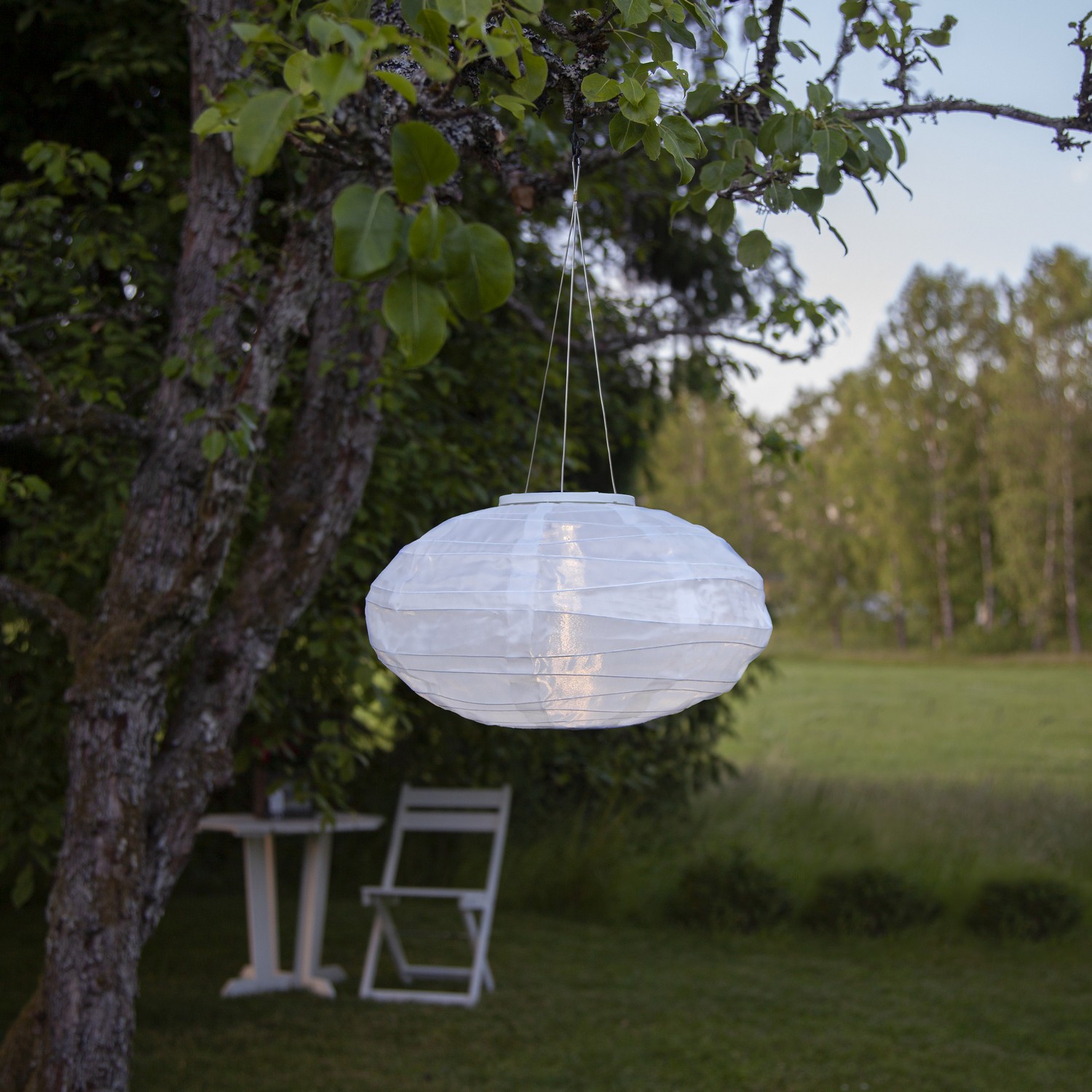 Solcellsdekoration Star Trading Festival 35  cm Vit