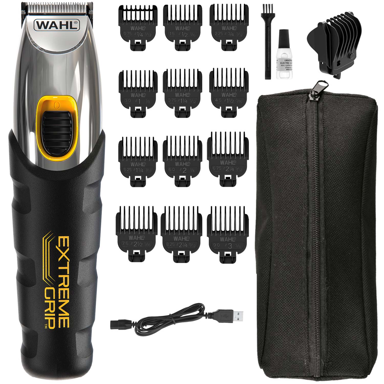 Skäggtrimmer Wahl Extreme Grip  Anti-Glid Teknik Metallisk