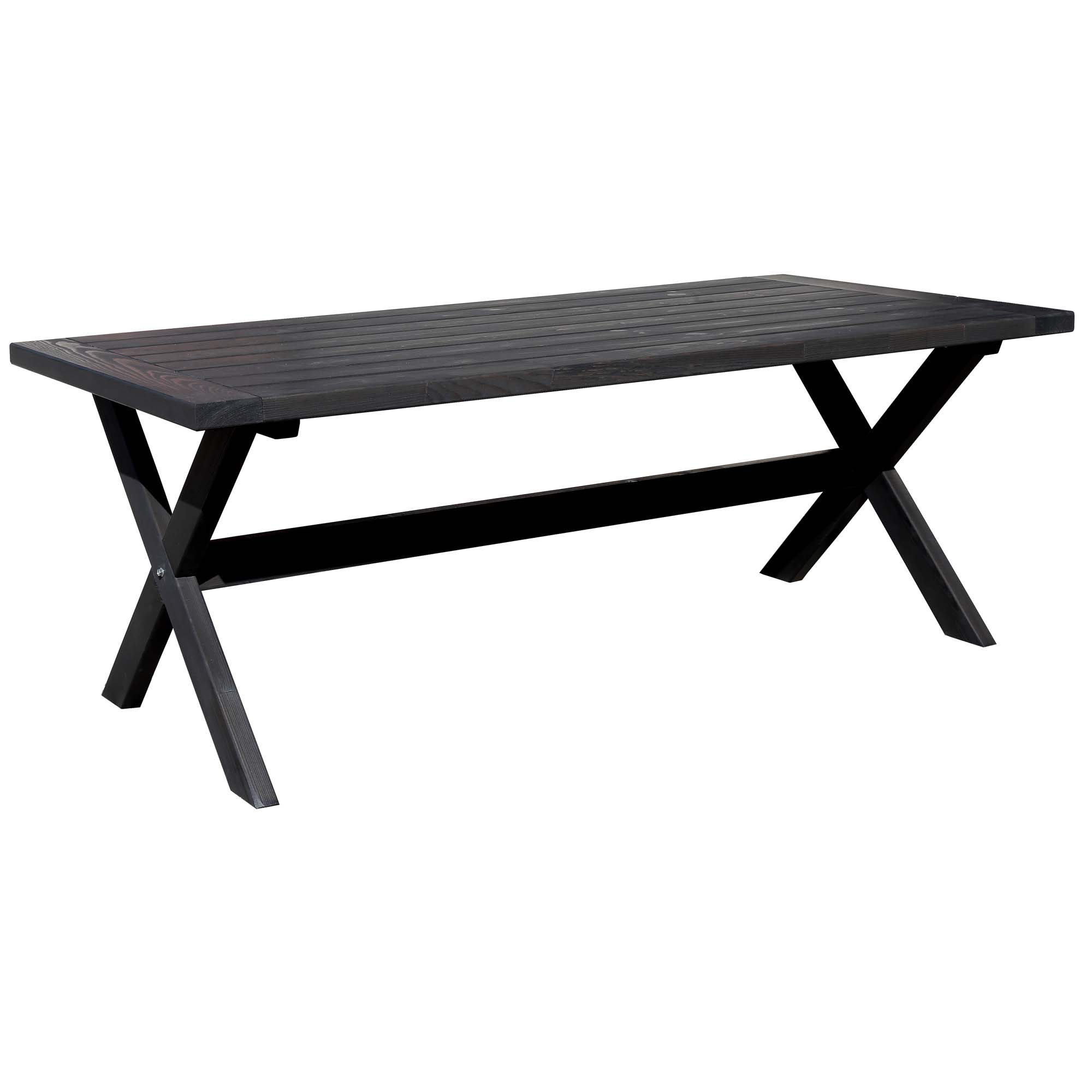 Matgrupp Utomhus Baltic Garden 220 cm bord och 6 Levanto grå stolar