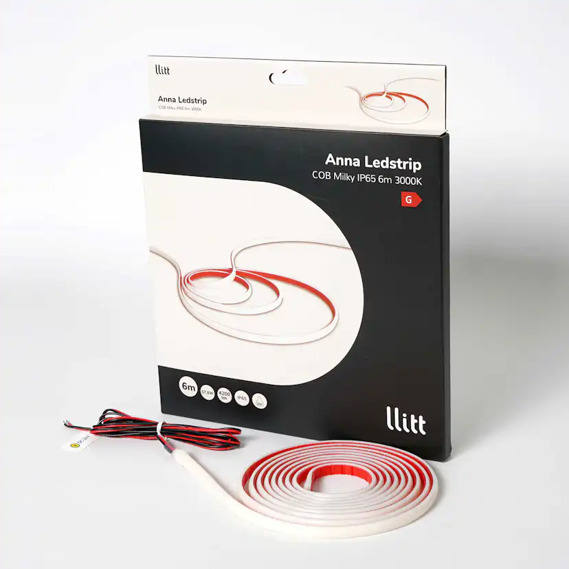 Ledstrip Llitt Anna COB Milky IP65 6m 3000K 6m