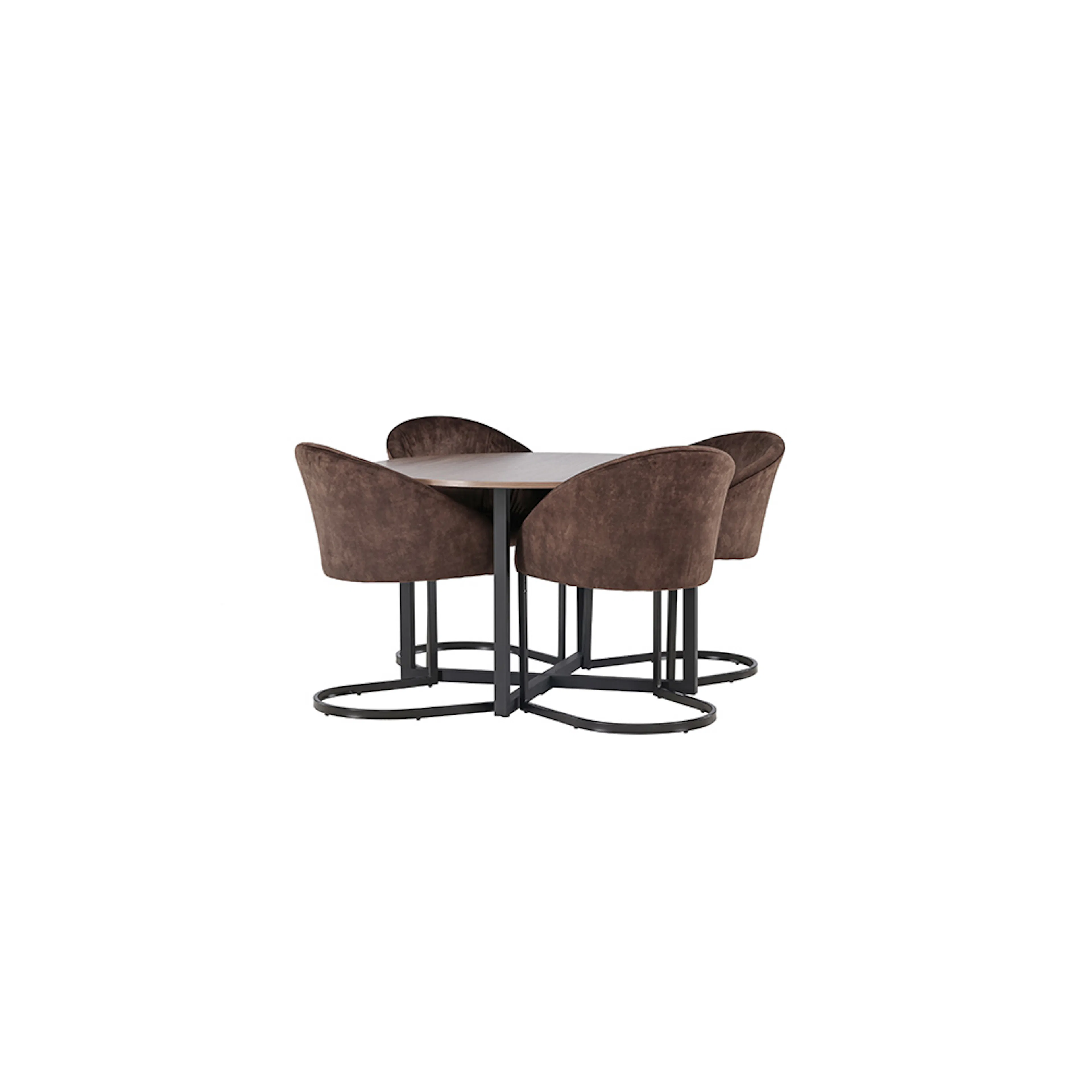 Matgrupp Venture Home Durango Ø120 cm med 4 st Evening stolar