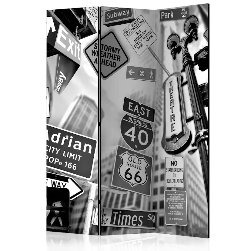 Rumsavdelare Skärmvägg Arkiio Roads To Manhattan 135x172 cm
