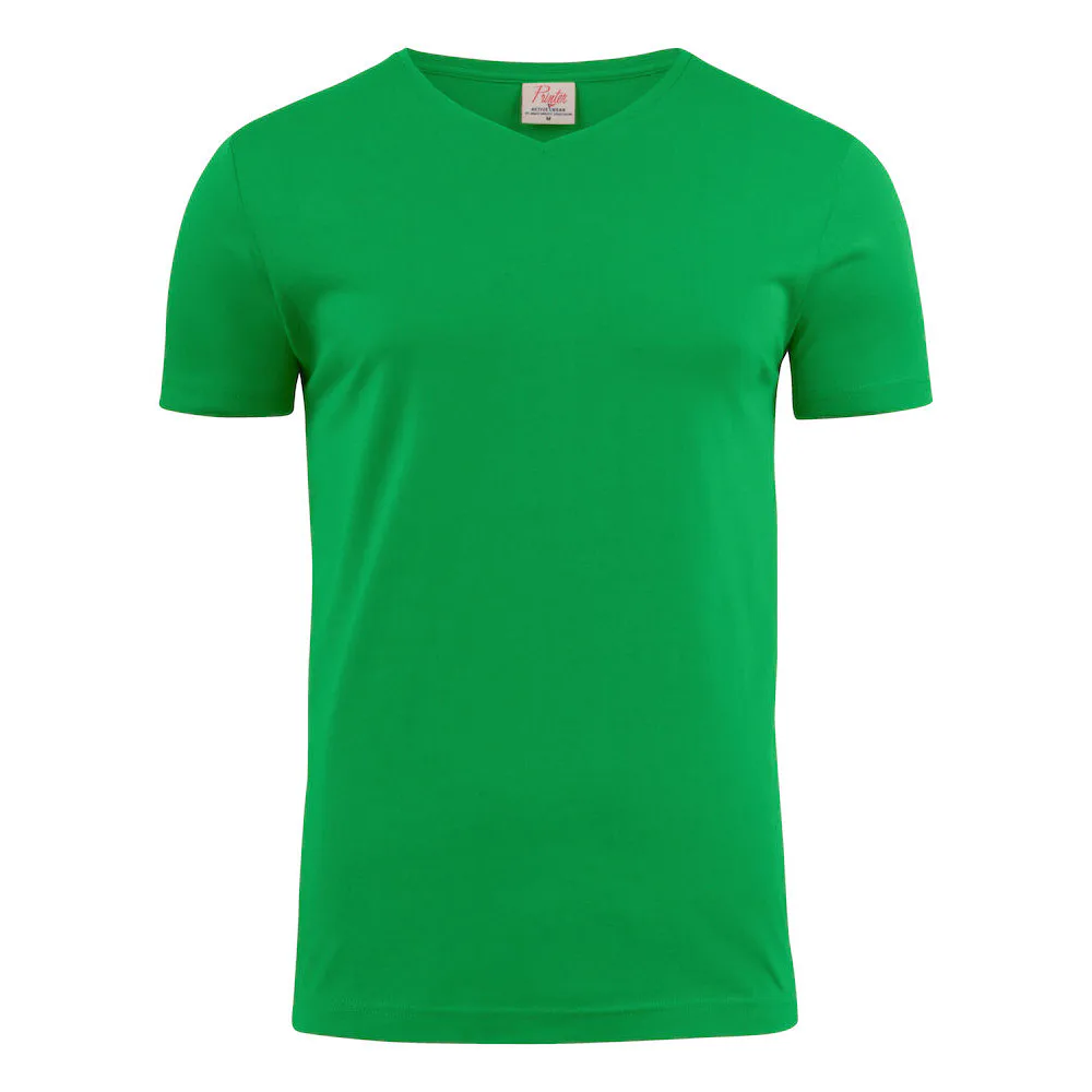 Printer Heavy V T-shirt Fresh green XXL Storlek: XXL, Färg: Friskt Grön