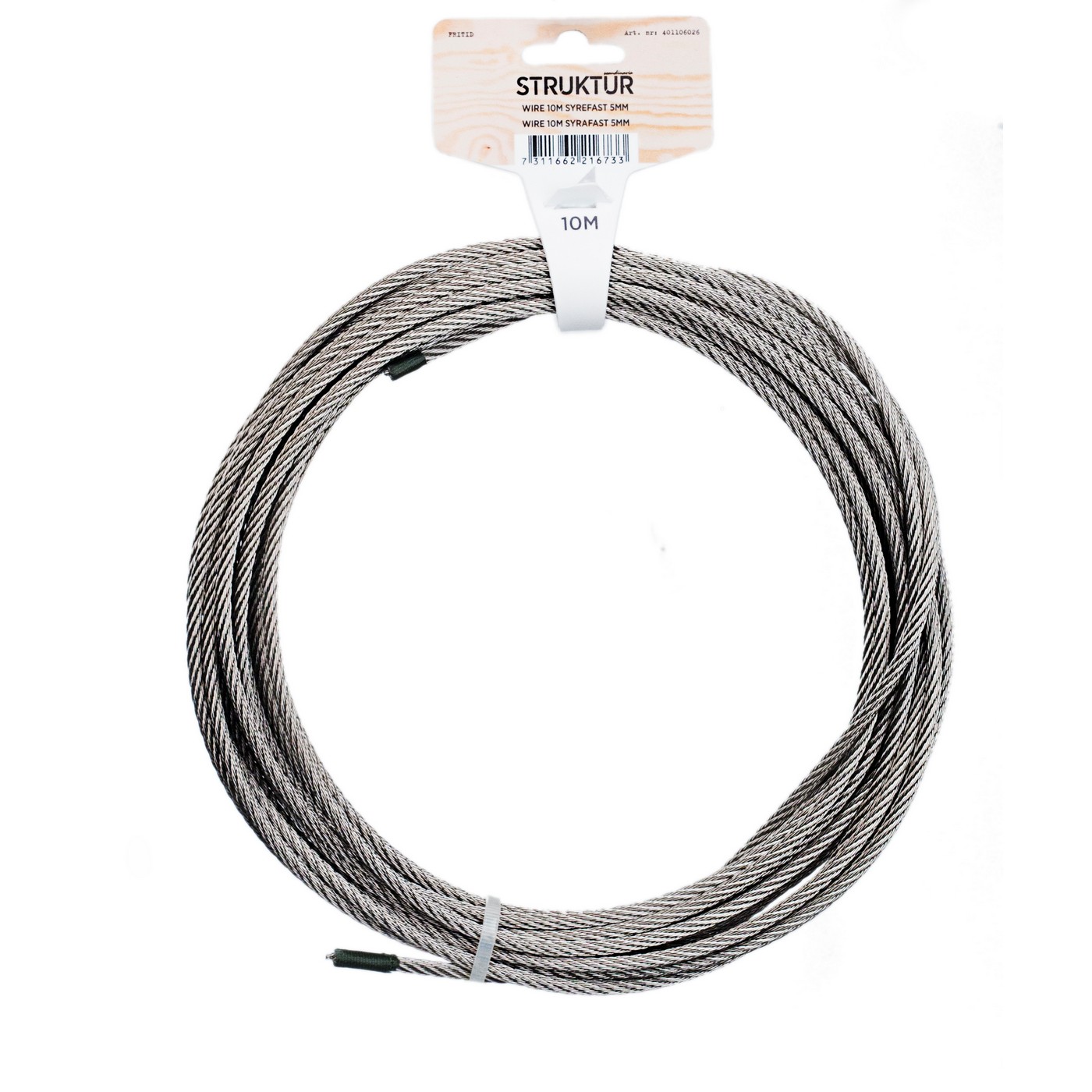 WIRE SYRAFAST 10M Ø5MM Rostfri, D: 5 mm, L: 10 m