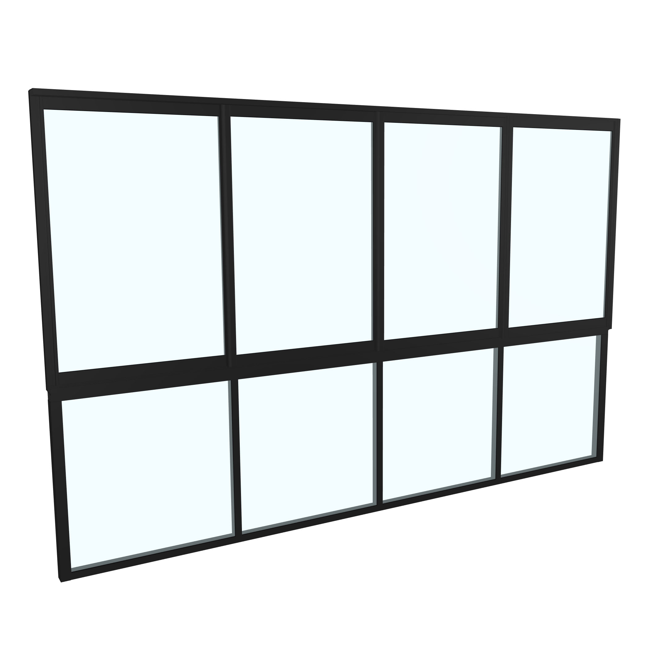 Skjutfönster med fast underdel Landskap Stadig Förlängd sommar 4-del