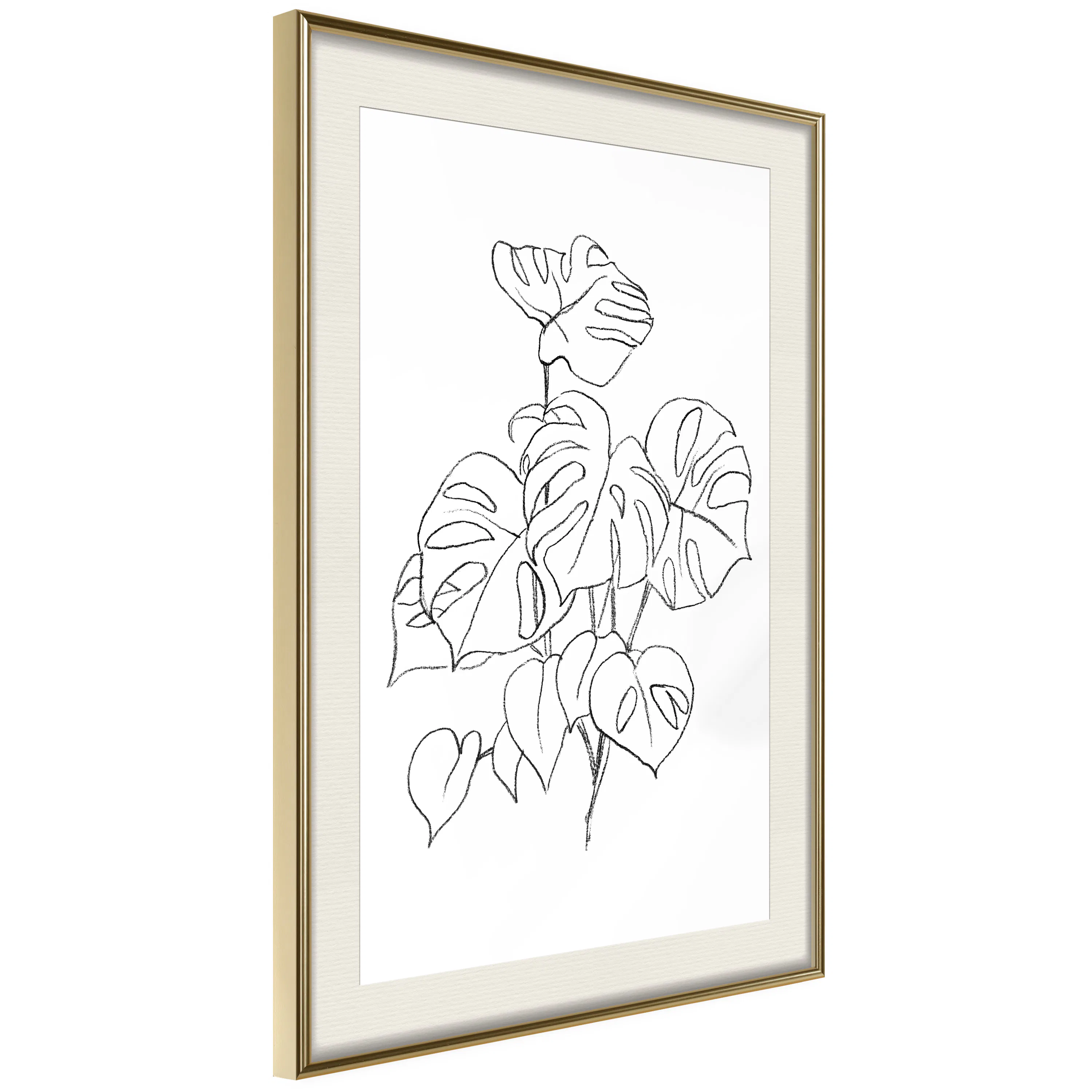 Poster Artgeist Affisch Monochrome Monstera