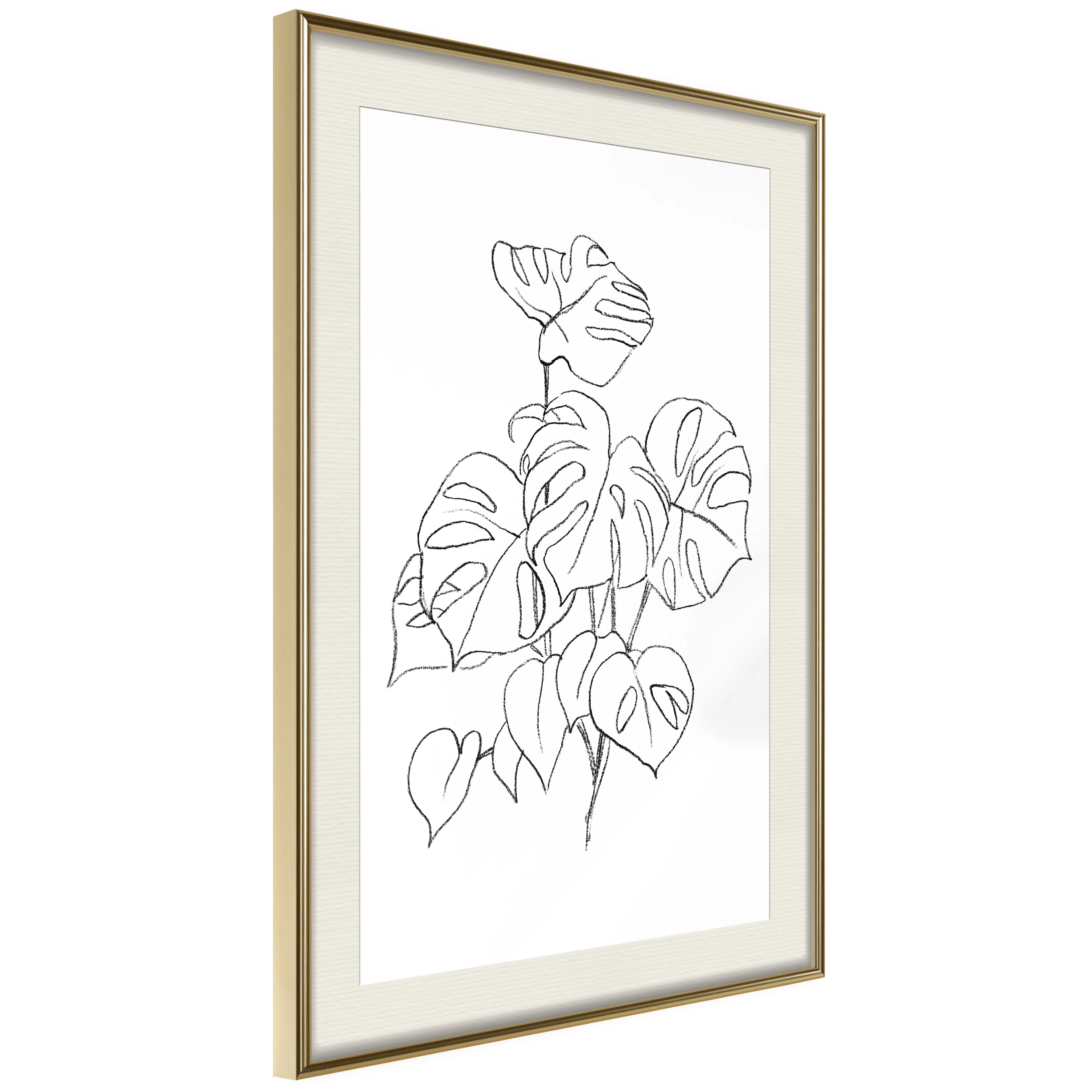 Poster Artgeist Affisch Monochrome Monstera