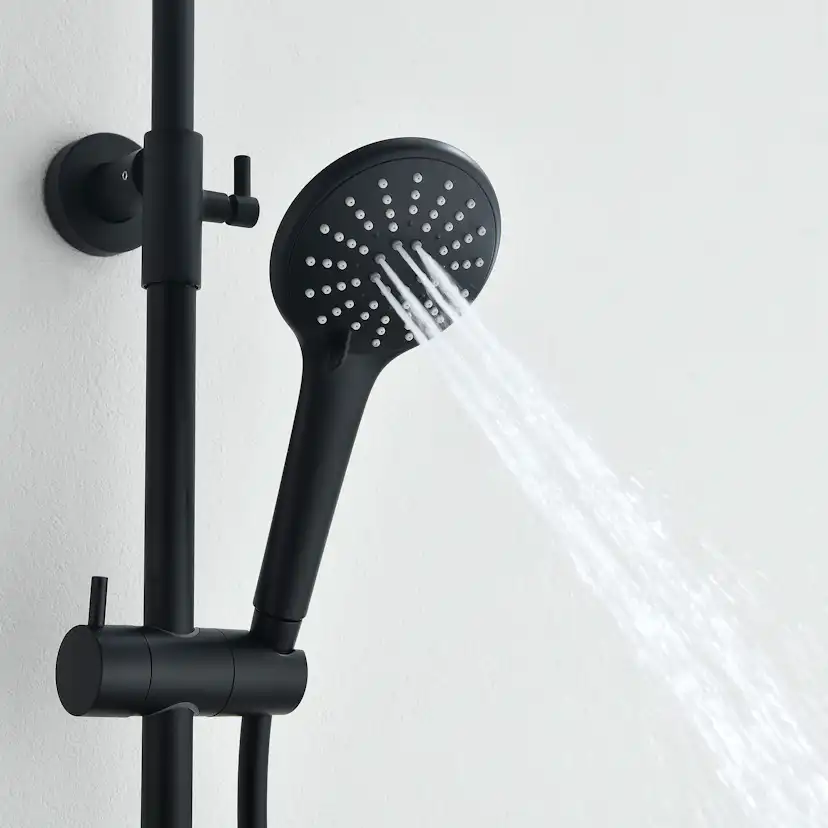 Takduschset Bathlife Väta Svart
