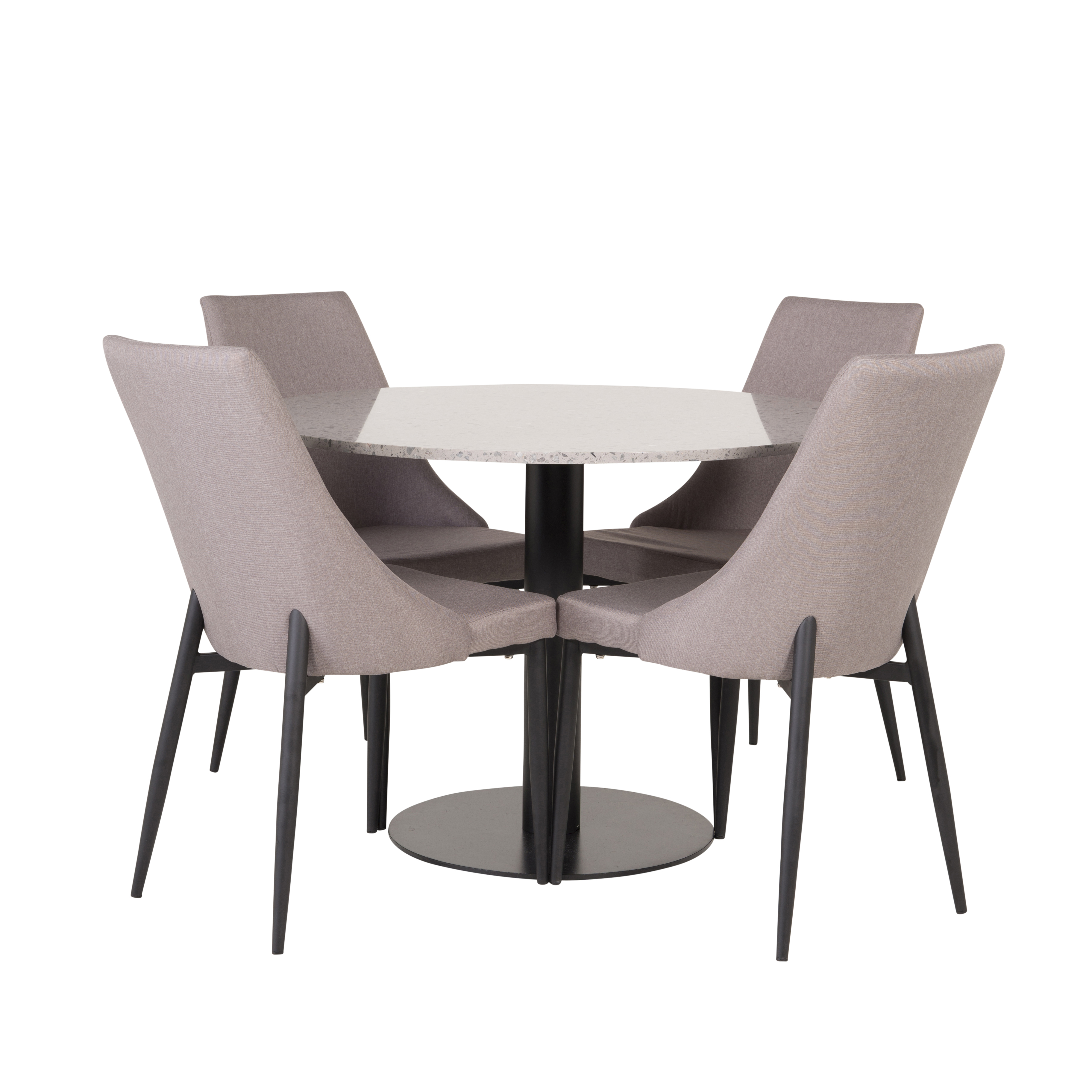 Matgrupp Venture Home Roxanna med 4 Laura Stolar Grå