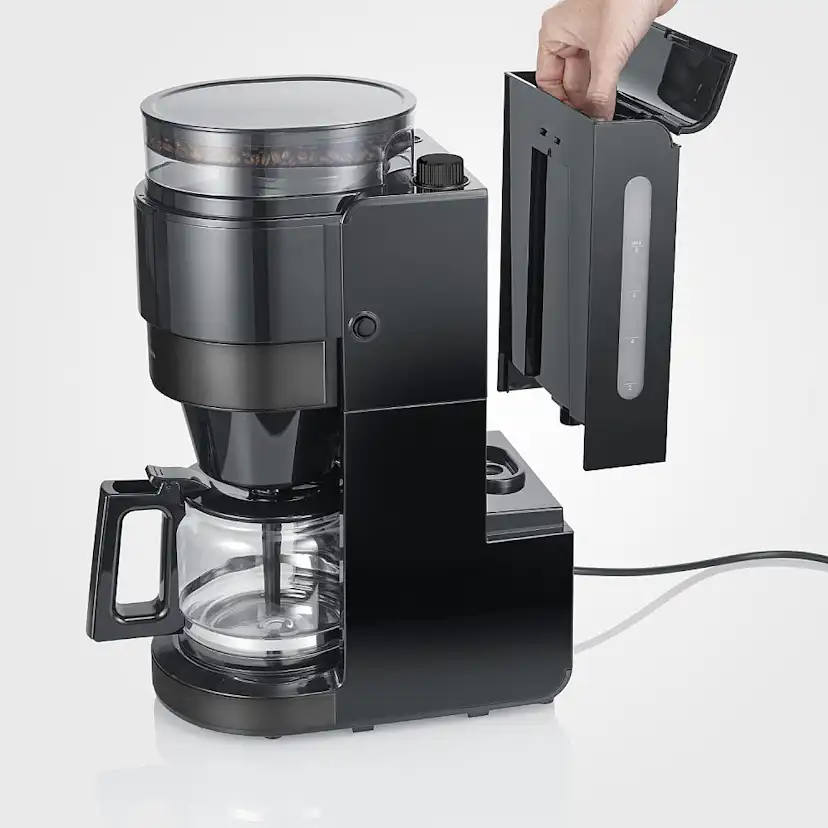 Kaffebryggare med kvarn Severin Dark Inox KA 4830