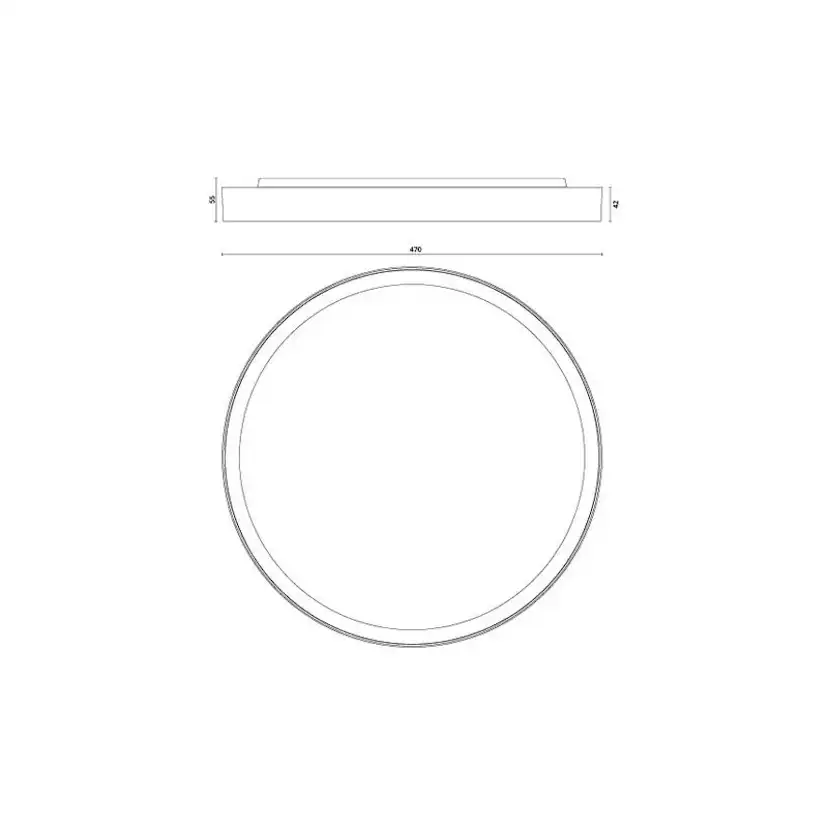 Taklampa SG ARMATUREN Arm Disc 480 Vit 3000K Dali Vit