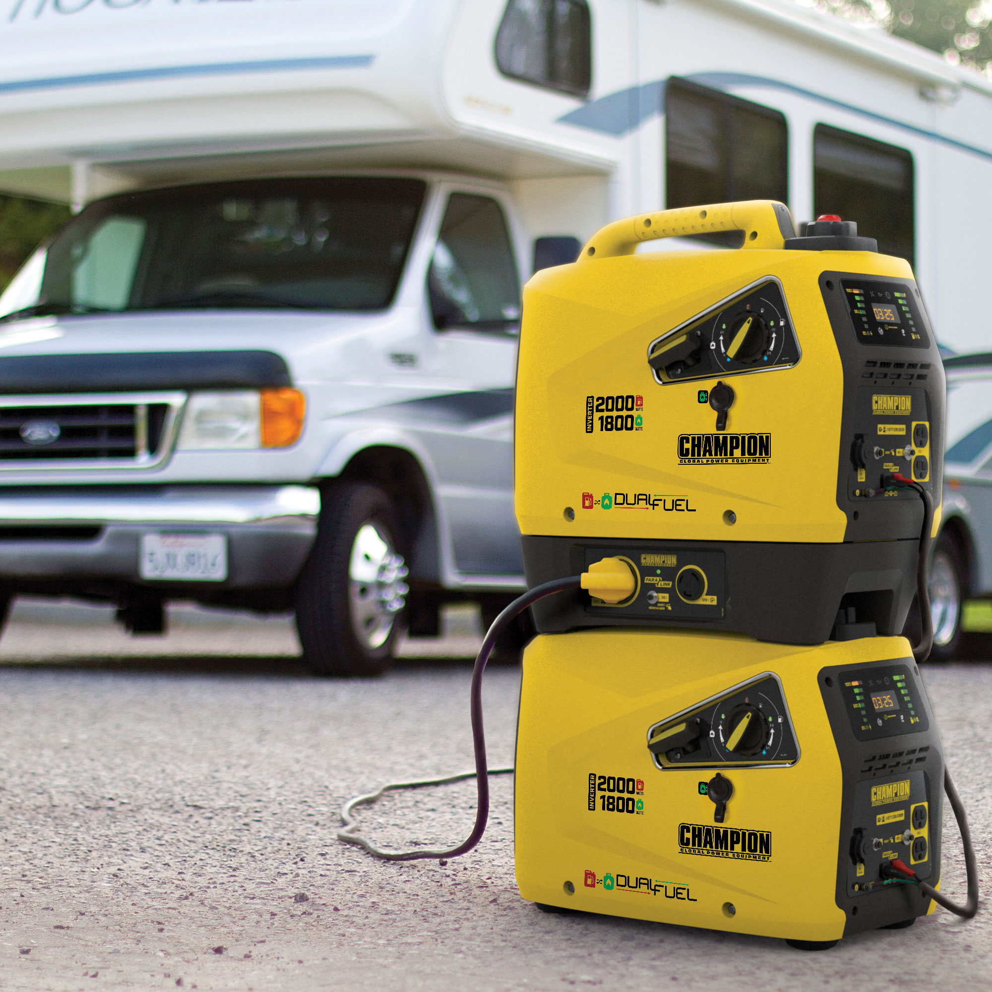 Inverterelverk Champion Generators 82001i 2kW Dual Fuel