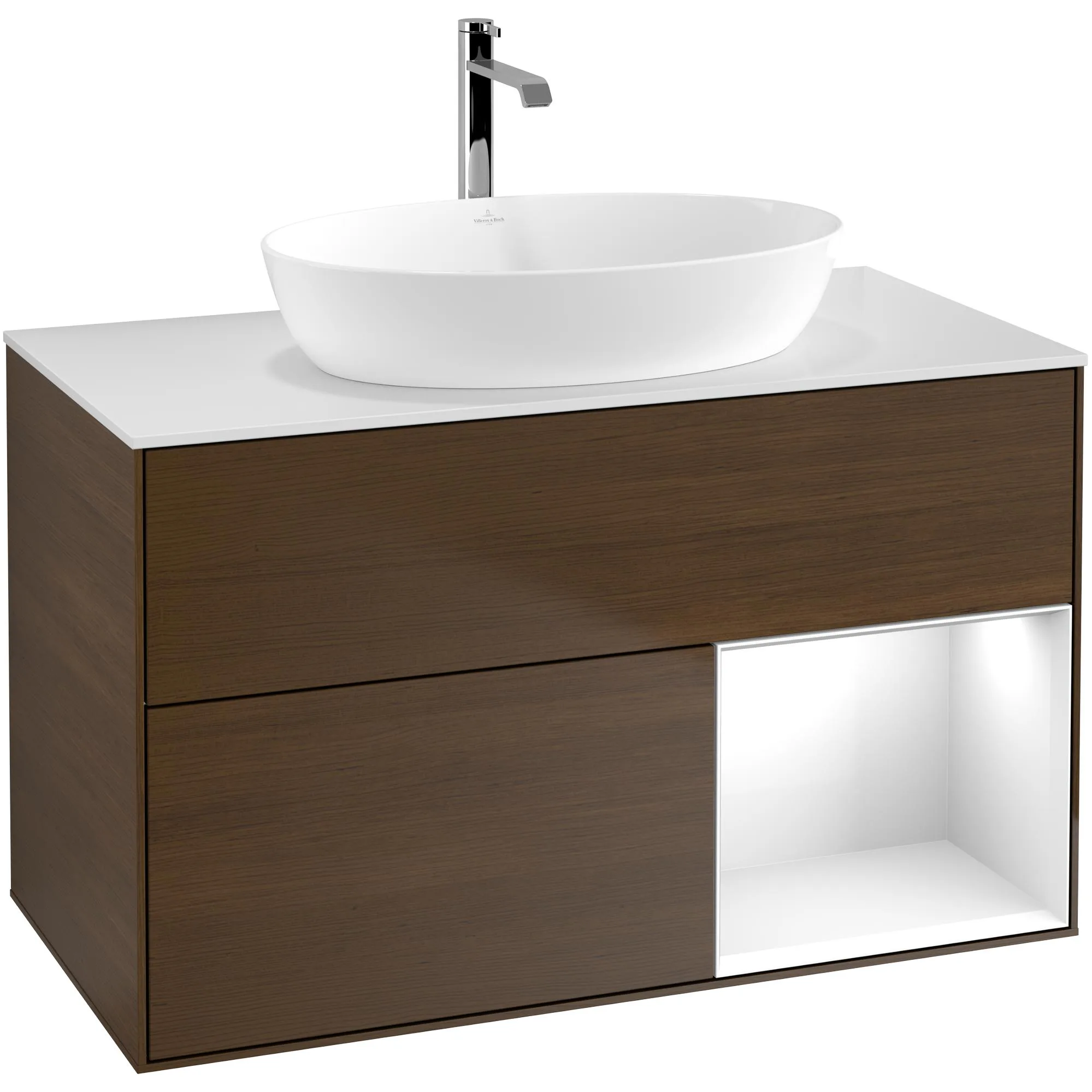 Tvättställsskåp Villeroy & Boch Finion med 2 Lådor Hylla och Bänkskiva för Fristående Tvättställ från Artis & Collaro
