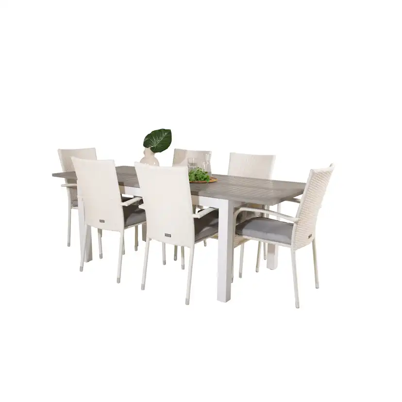 Matgrupp Venture Home Aleyna 152/210 med 6 Asta Stolar