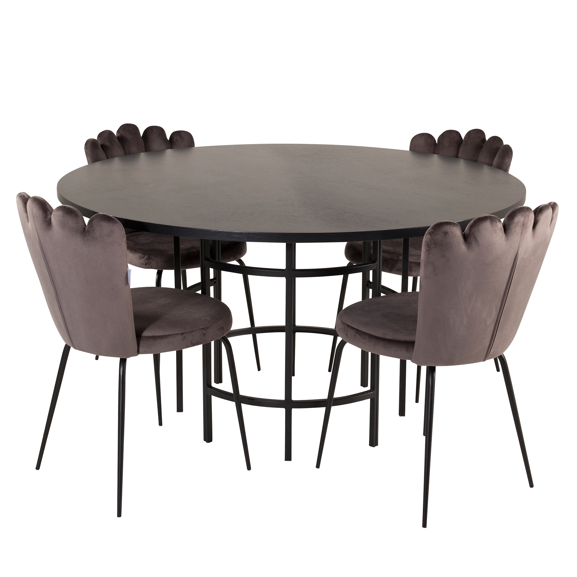 Matgrupp furniture/fashion Copenhagen med 4 Gråa Limhamn Light Stolar