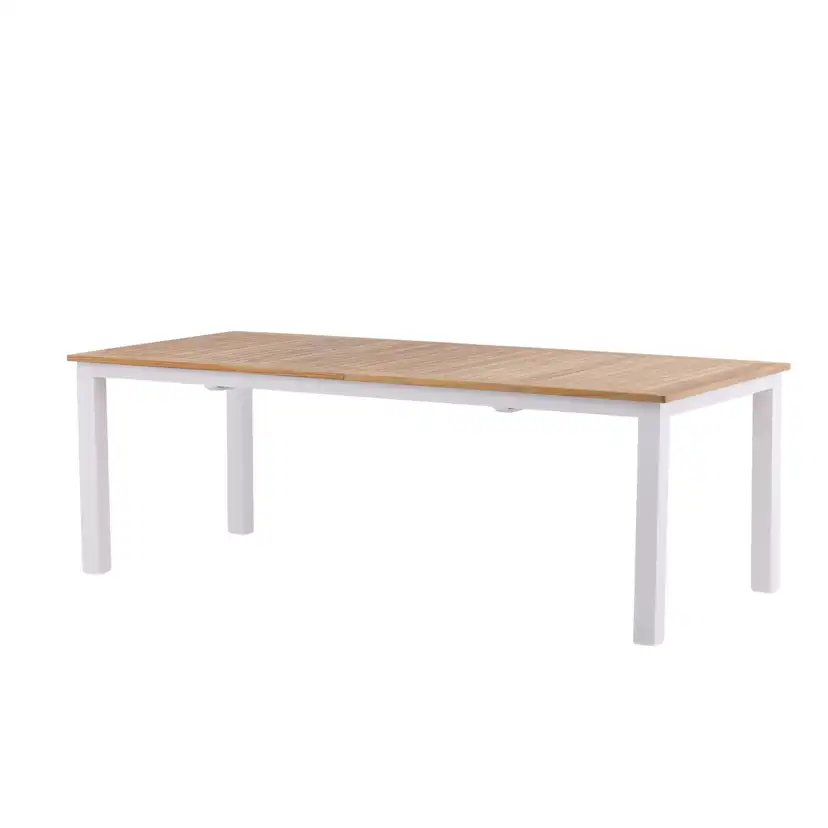 Panama - Table - 224/324*100 - Vit Alu/Teak Vit/Teak