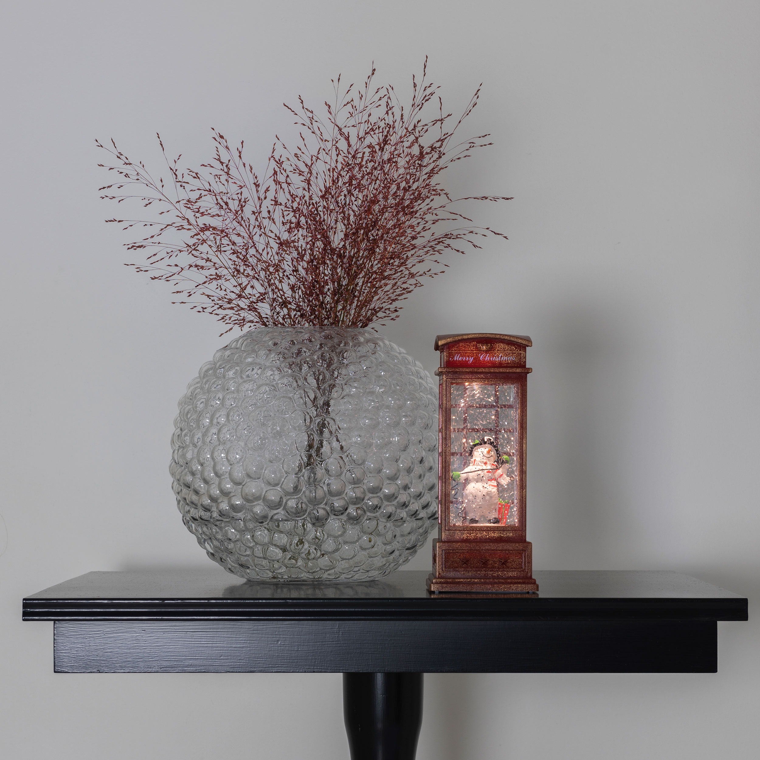 Dekorationsbelysning Julfigur Gnosjö Konstsmide Vattenfylld Telefonkiosk Snögubbe