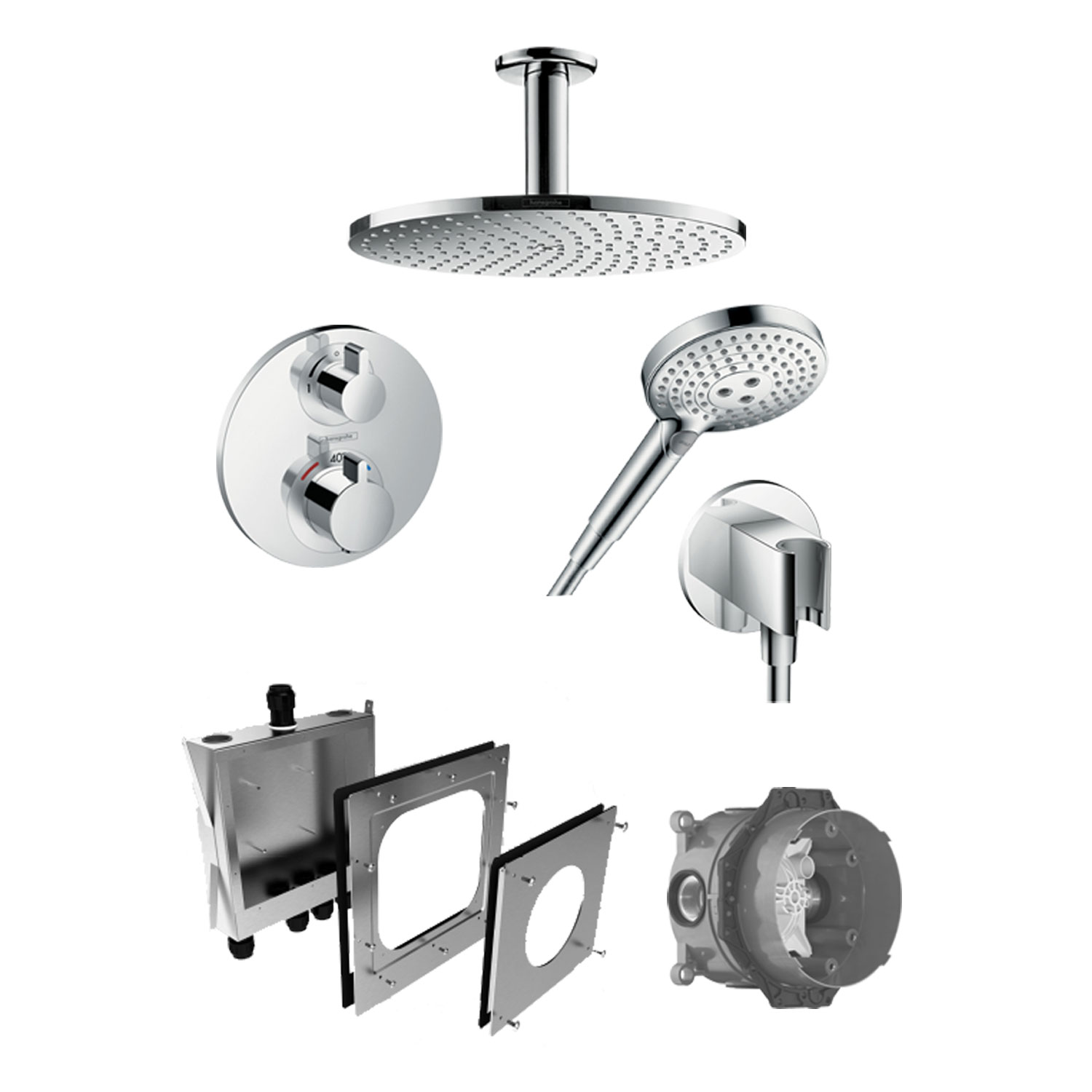 Takdusch Hansgrohe Ecostat S Inbyggnadspaket