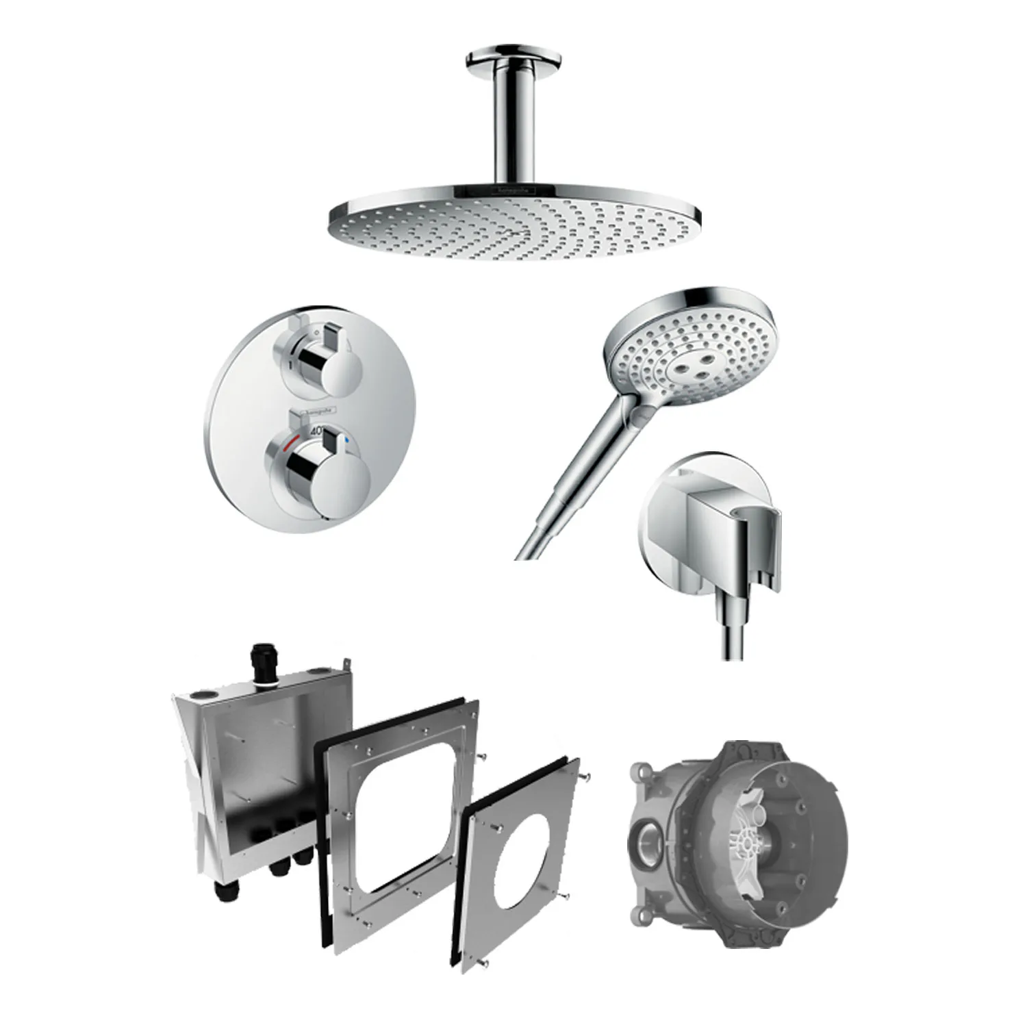 Takdusch Hansgrohe Ecostat S Inbyggnadspaket