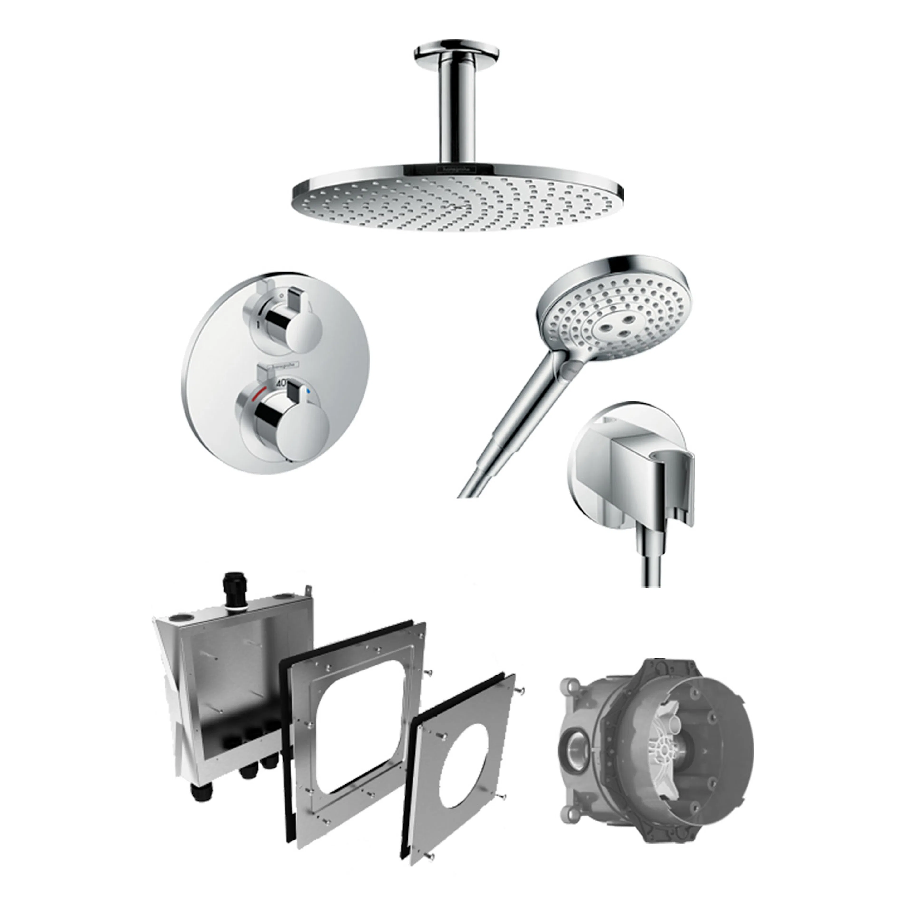 Takdusch Hansgrohe Ecostat S Inbyggnadspaket