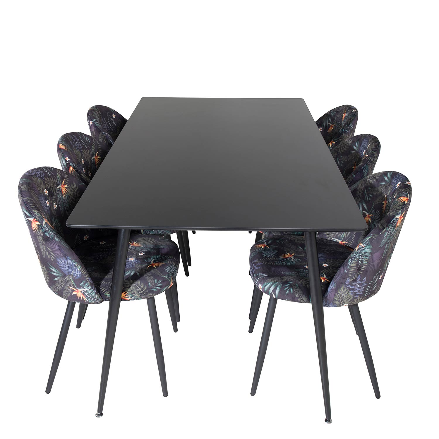 Matgrupp Venture Home Silvia med 6 Valentina Stolar Polyestertyg